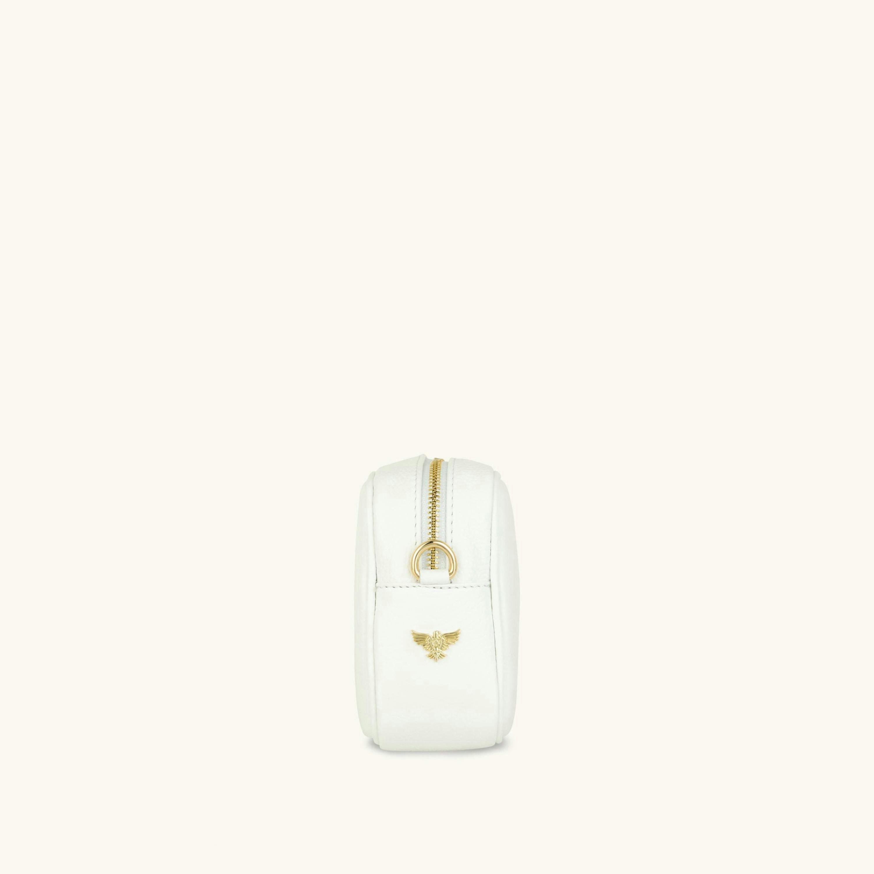 The Tassel Leather Crossbody Bag With Gold Chain Strap , view 3 of 6