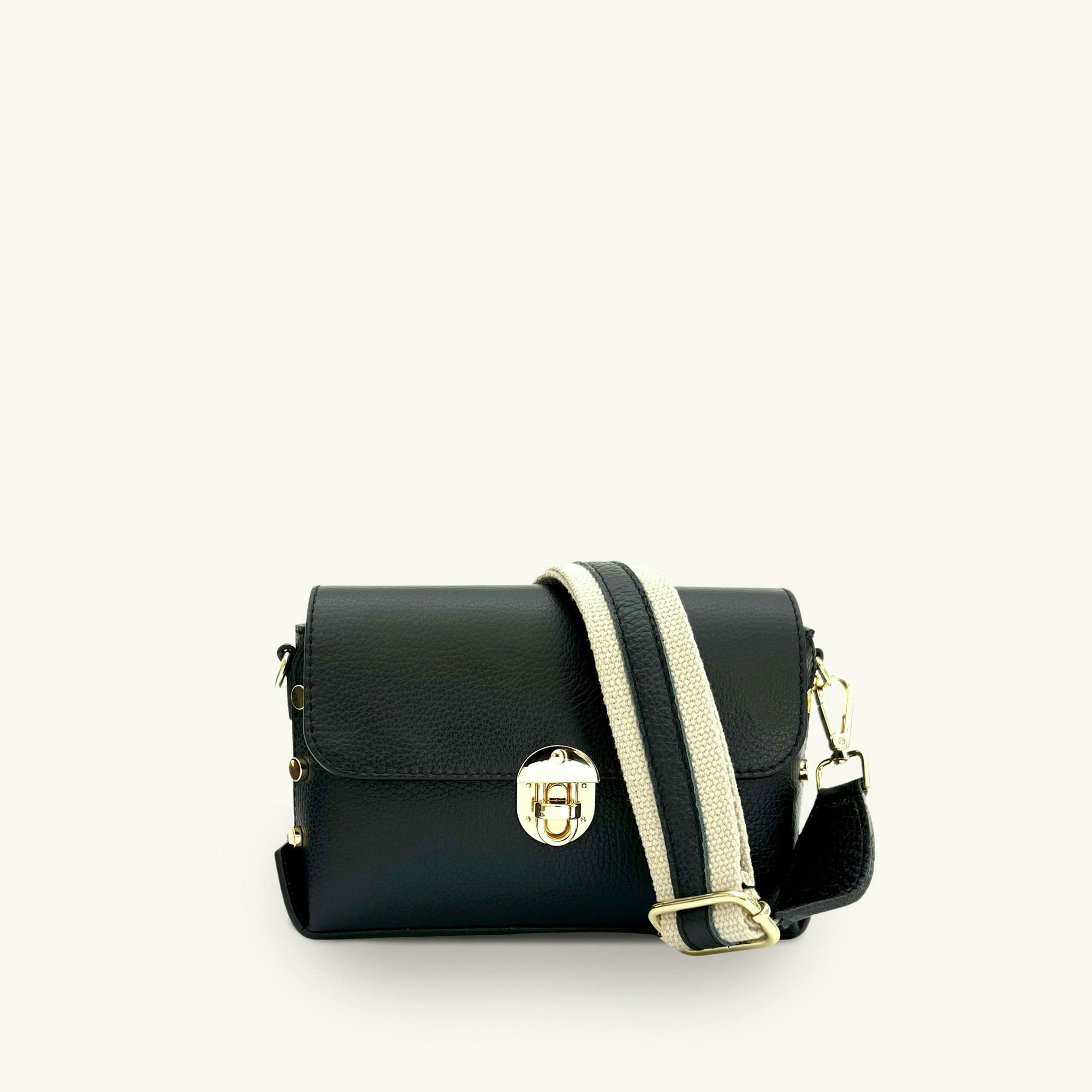 The Bloxsome Leather Crossbody Bag With Canvas Strap , view 1 of 6