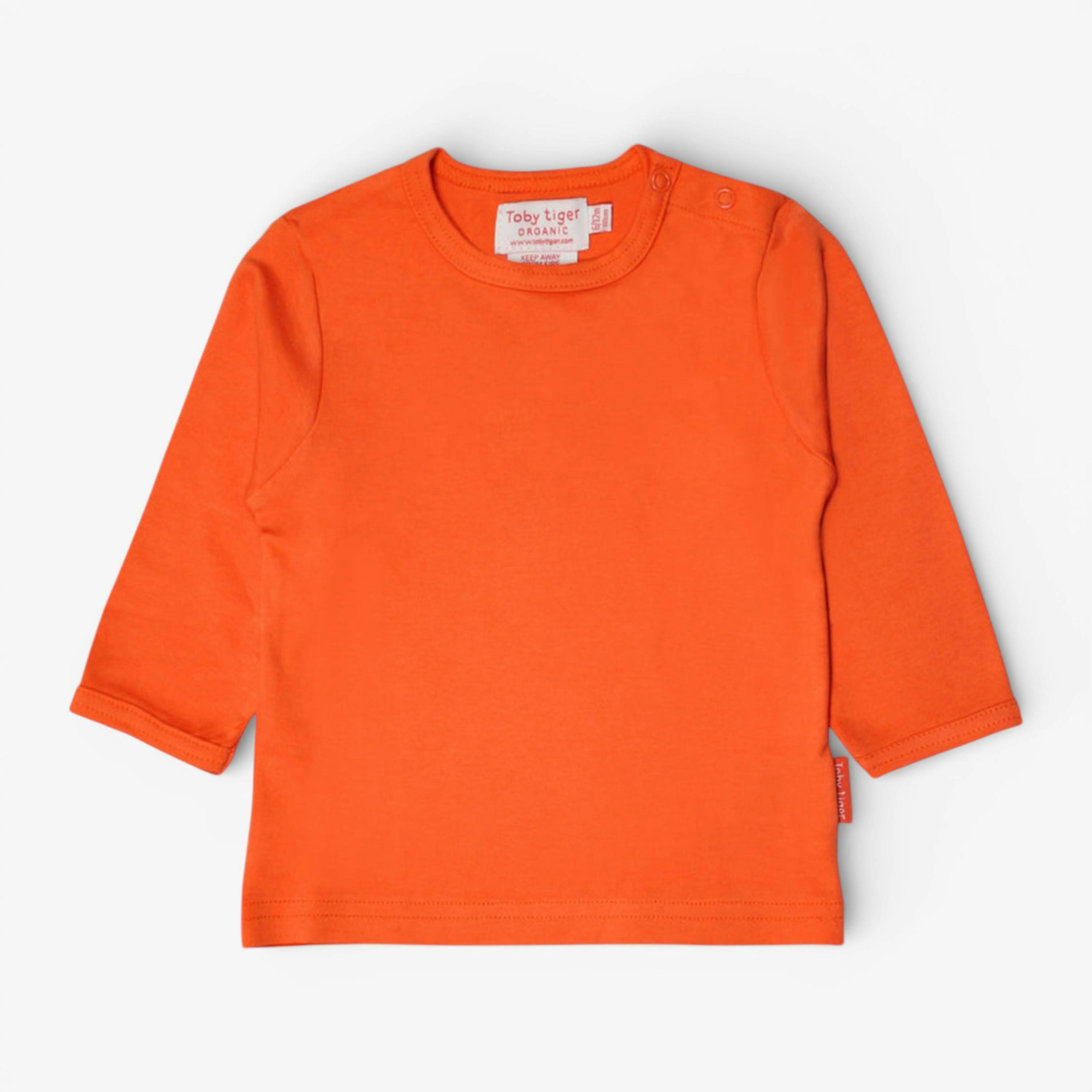 Organic Orange Basic Long-Sleeved T-Shirt , view 1 of 1