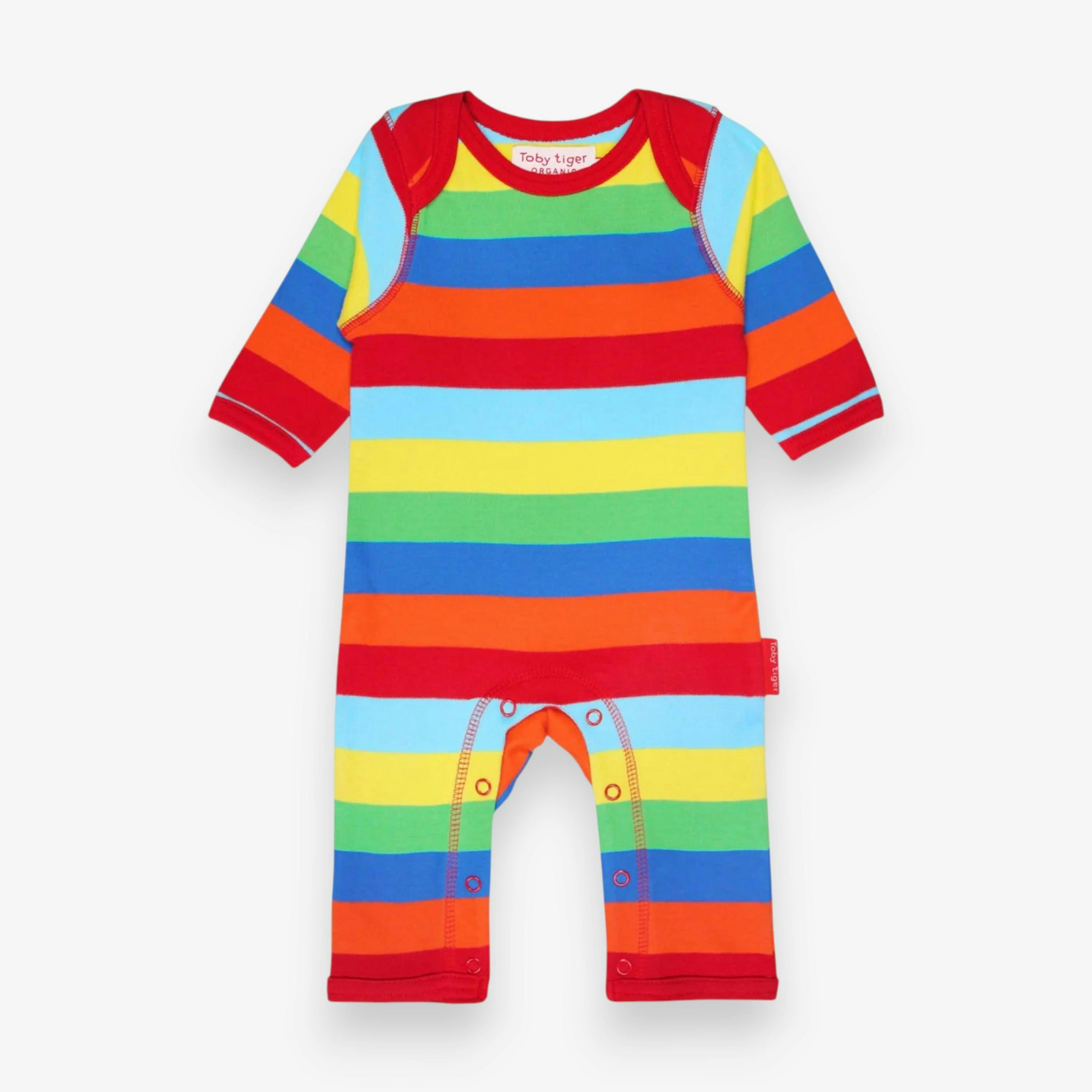Organic Multi Stripe Sleepsuit , view 1 of 1