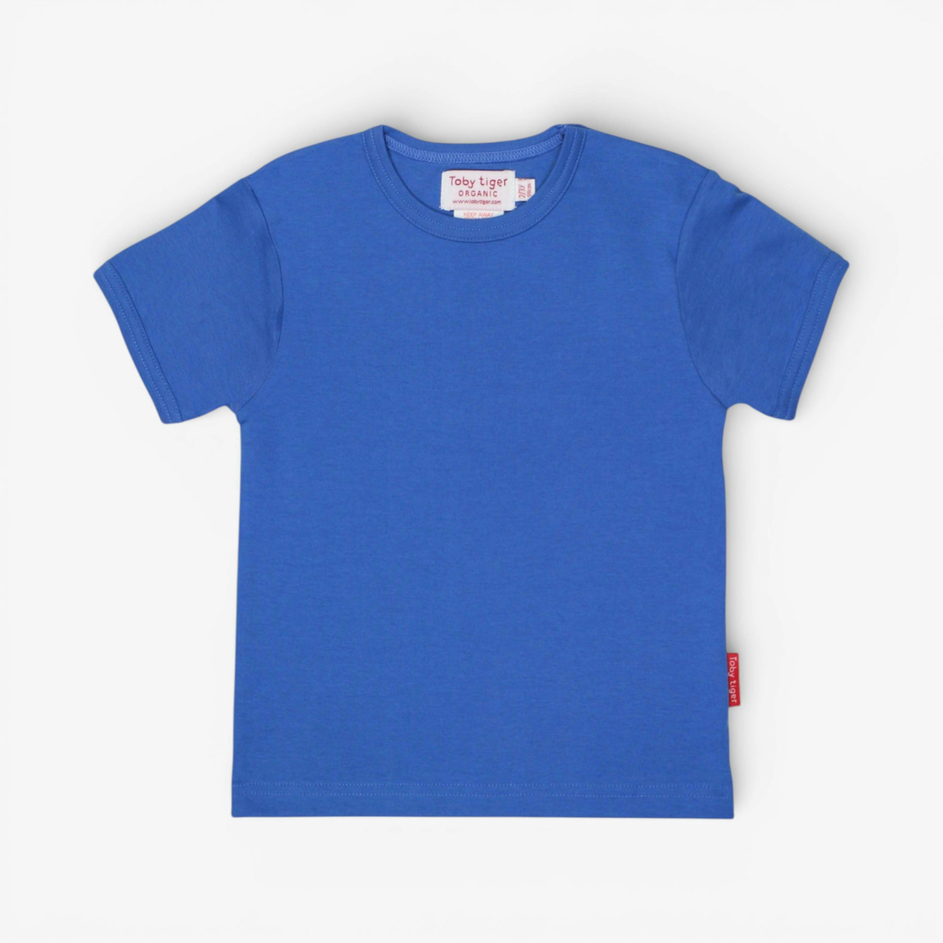 Organic Blue Basic Short-Sleeved T-Shirt , view 1 of 1