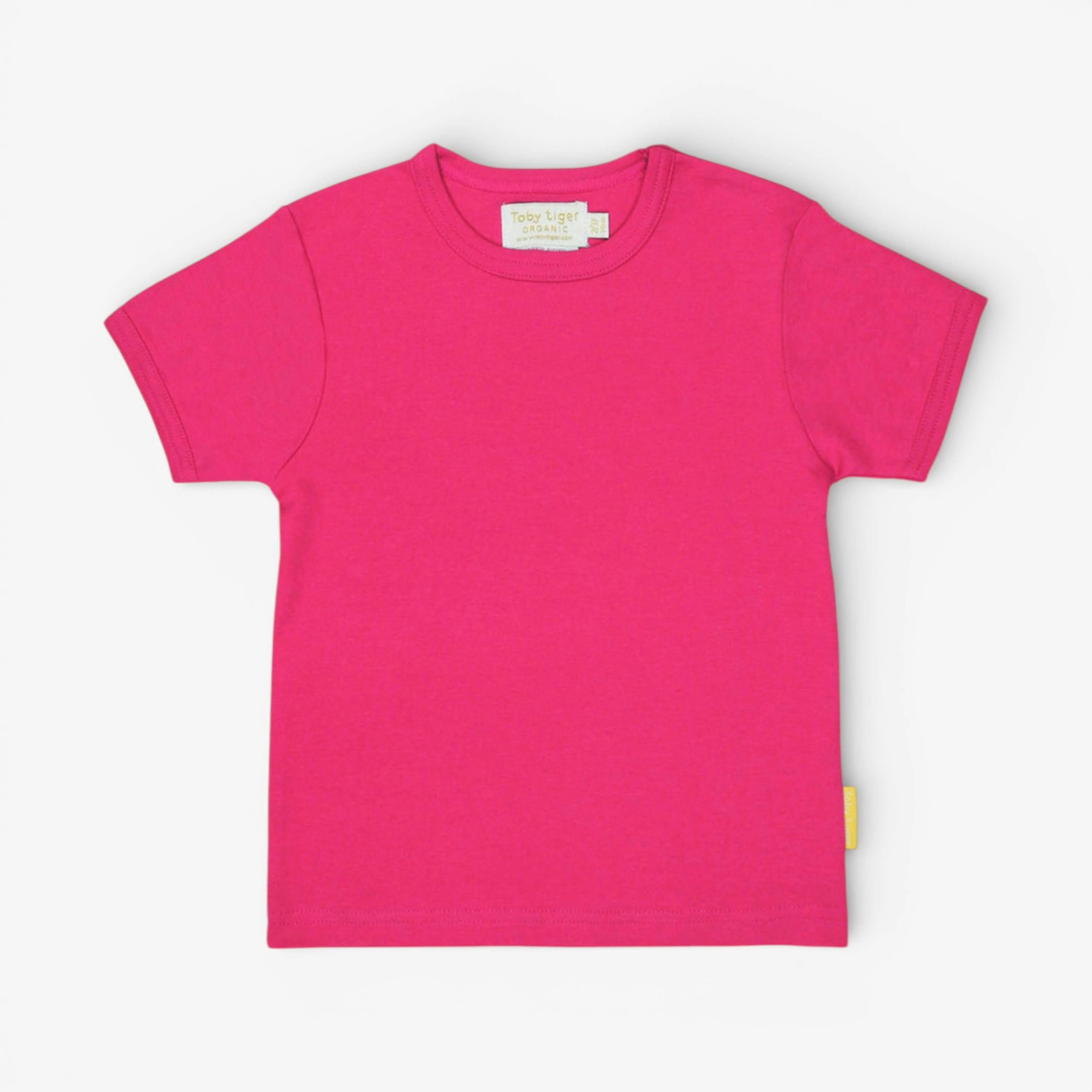 Organic Pink Basic Short-Sleeved T-Shirt , view 1 of 1