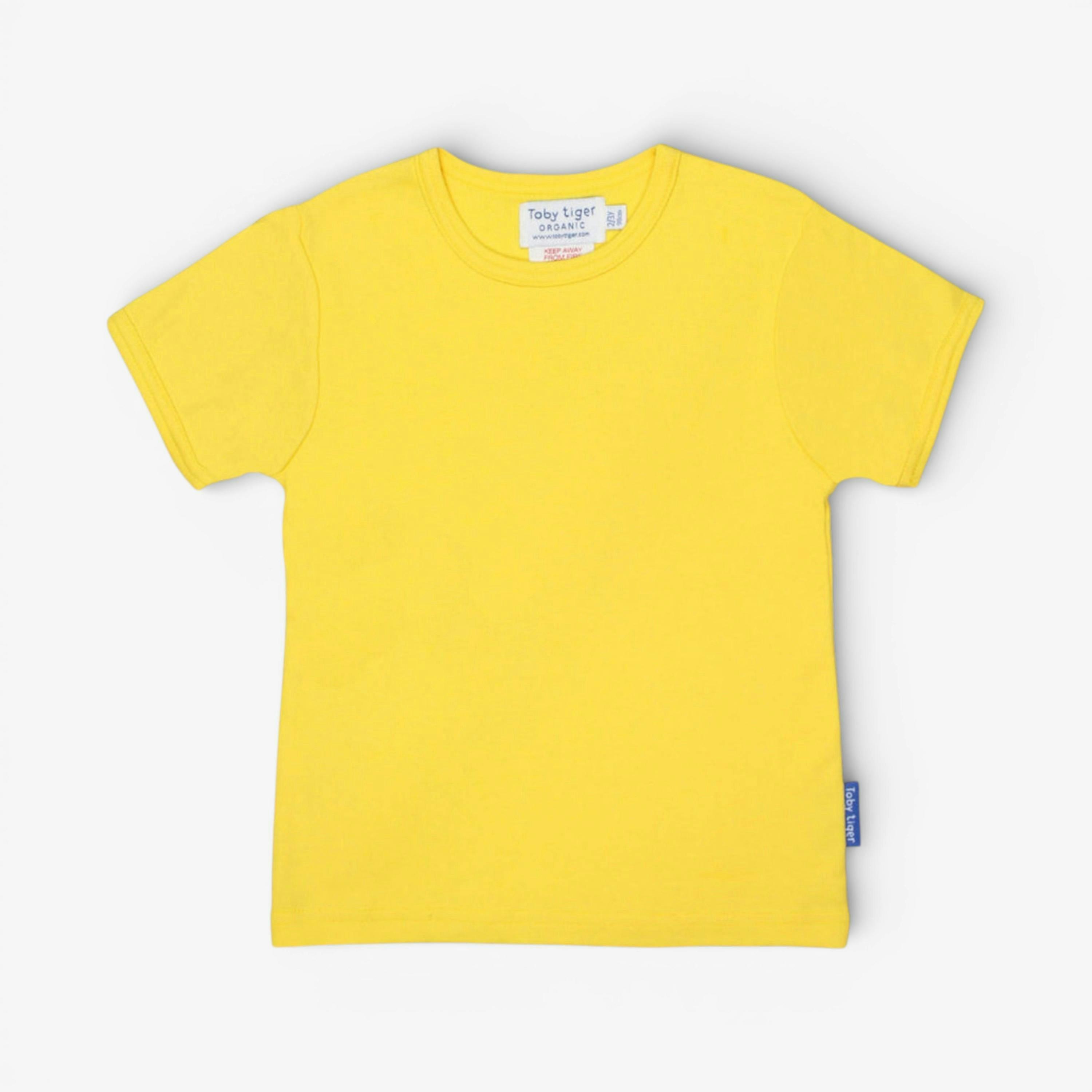 Organic Yellow Basic Short-Sleeved T-Shirt , view 1 of 1