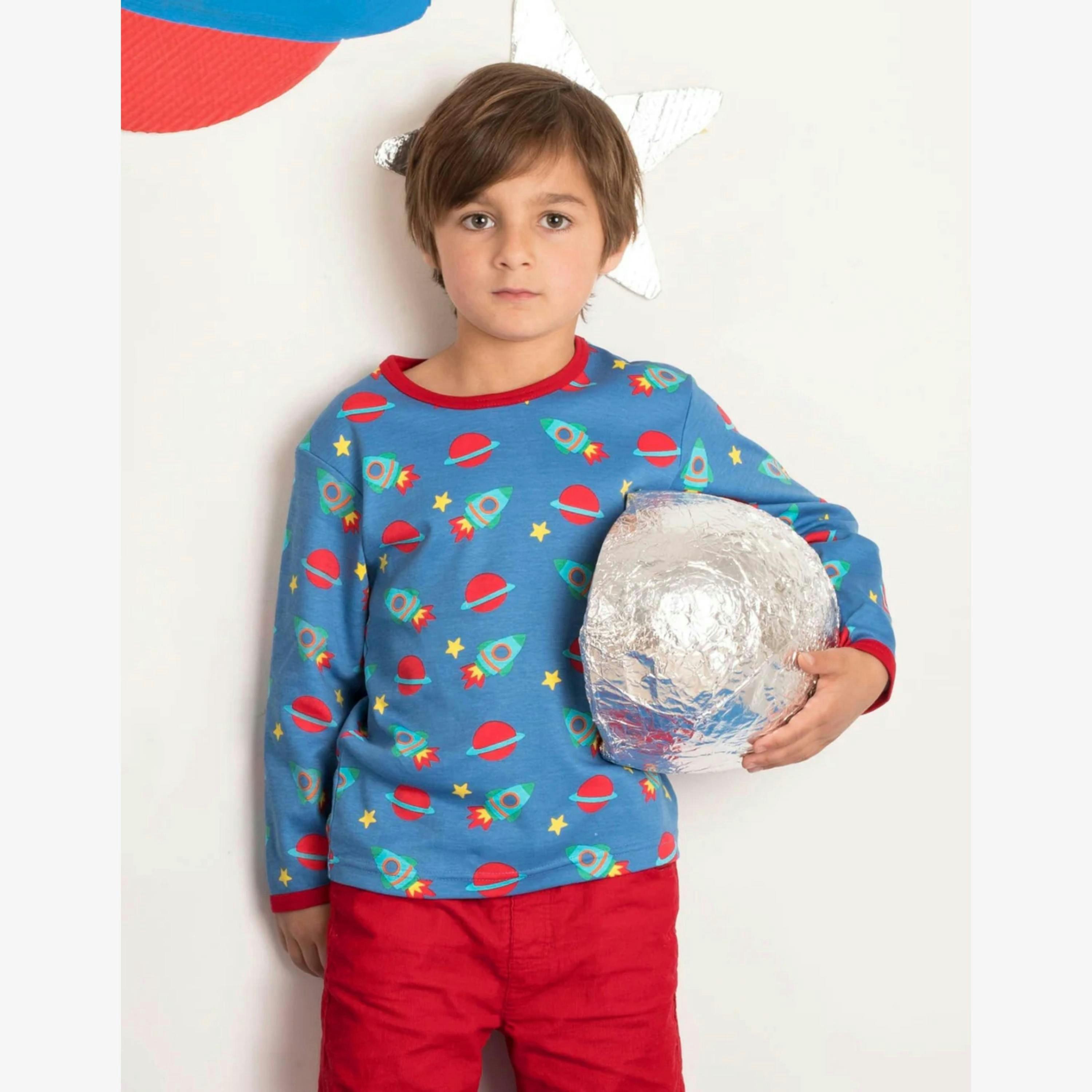 Organic Space Print Long-Sleeved T-Shirt , view 2 of 2