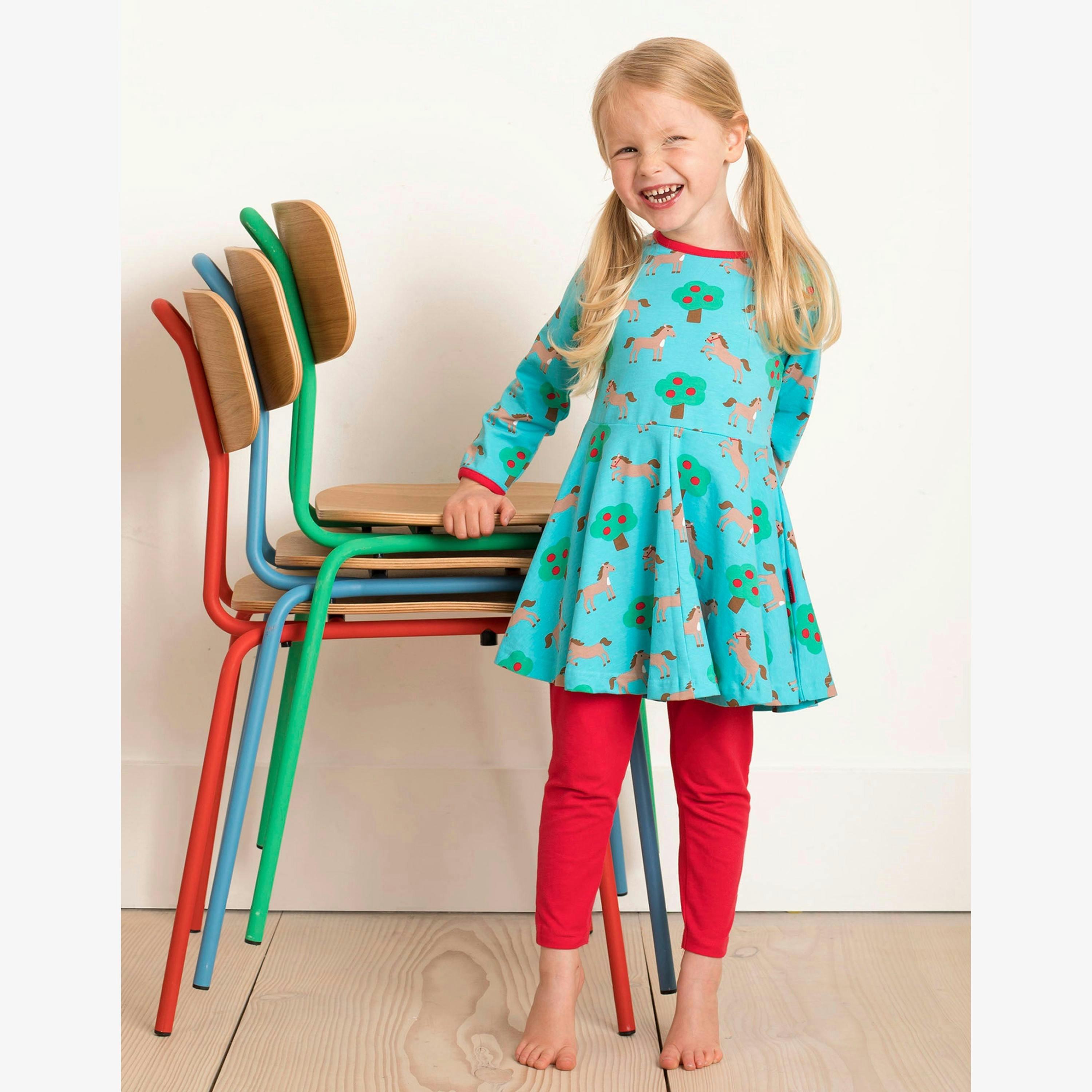 Organic Horse Print Skater Dress , view 2 of 2