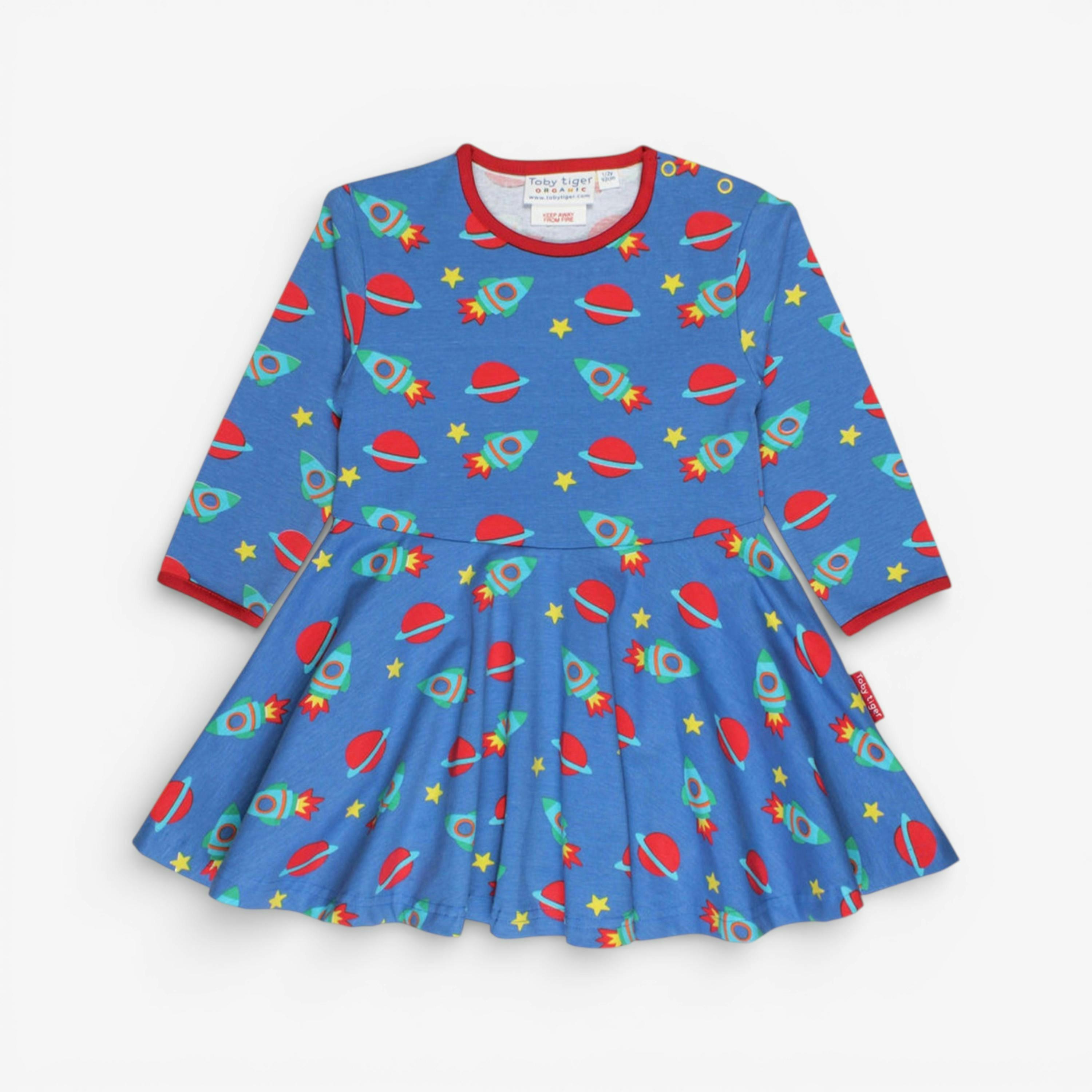 Organic Space Print Skater Dress , view 1 of 2