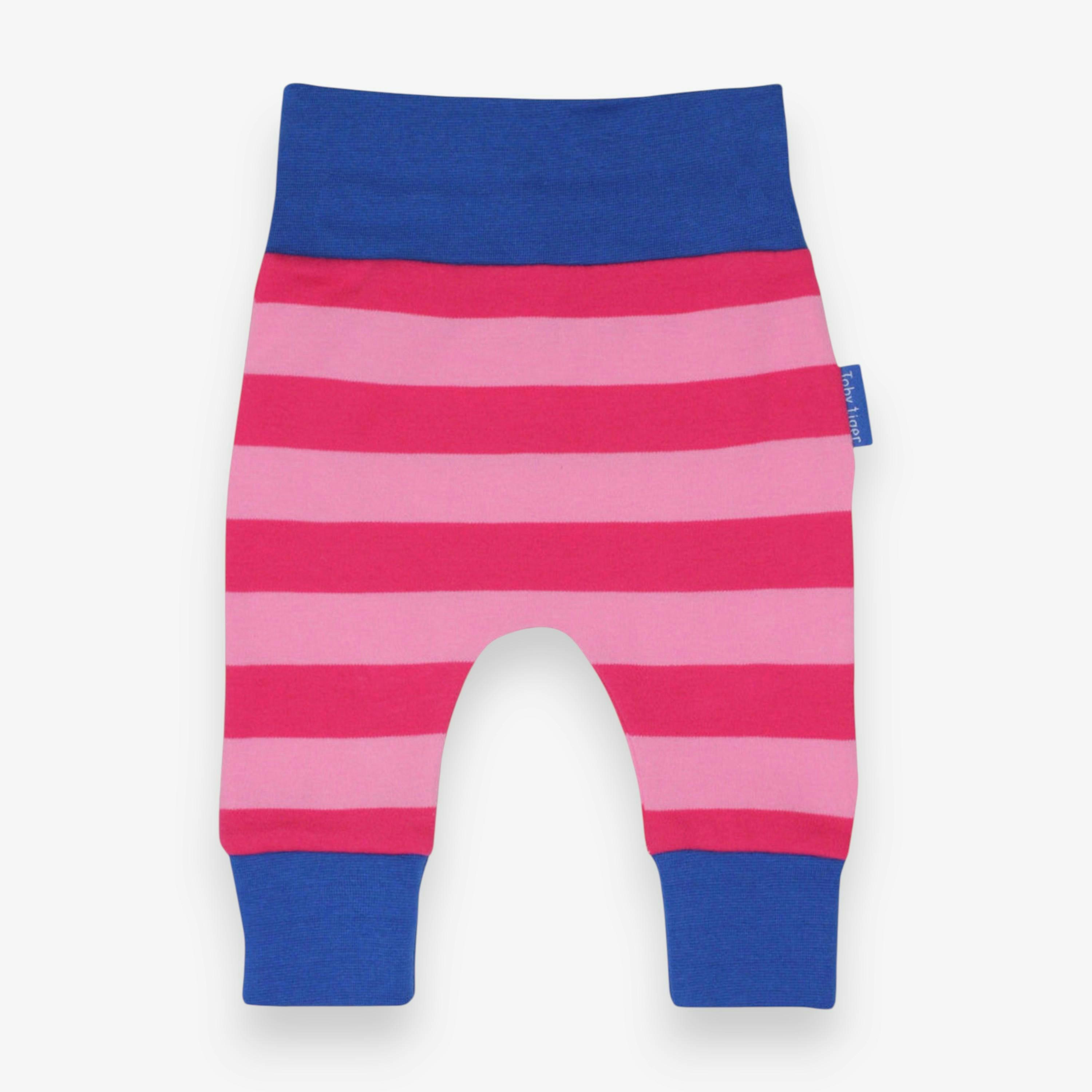 Organic Pink/Pink Stripe Yoga Pants , view 1 of 2