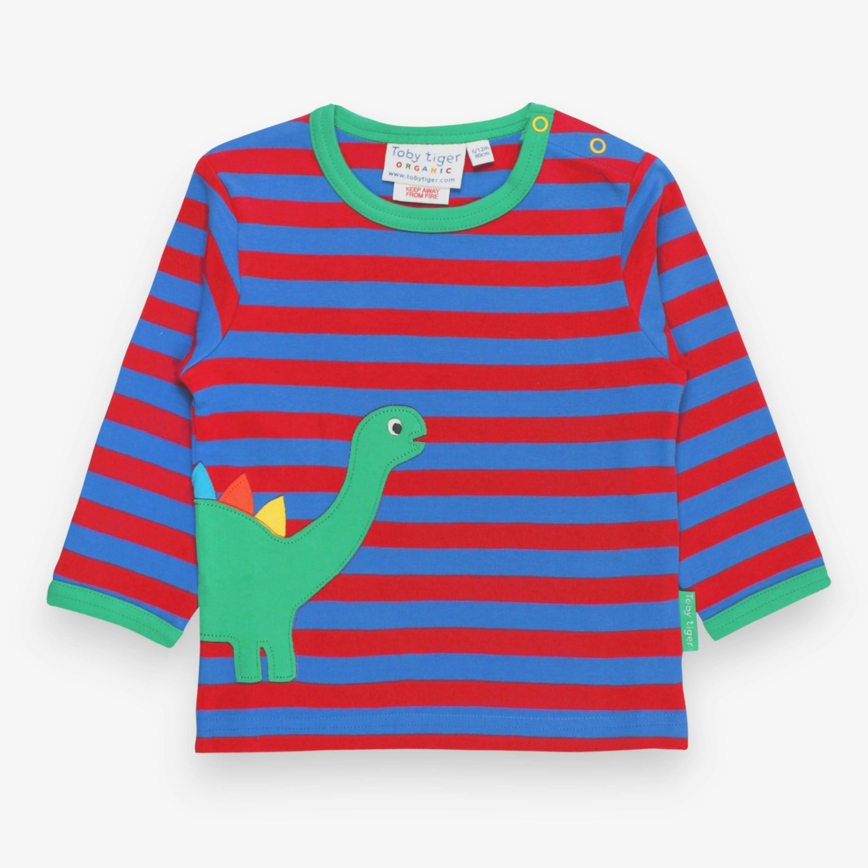 Organic Dino Applique Long-Sleeved T-Shirt , view 1 of 1