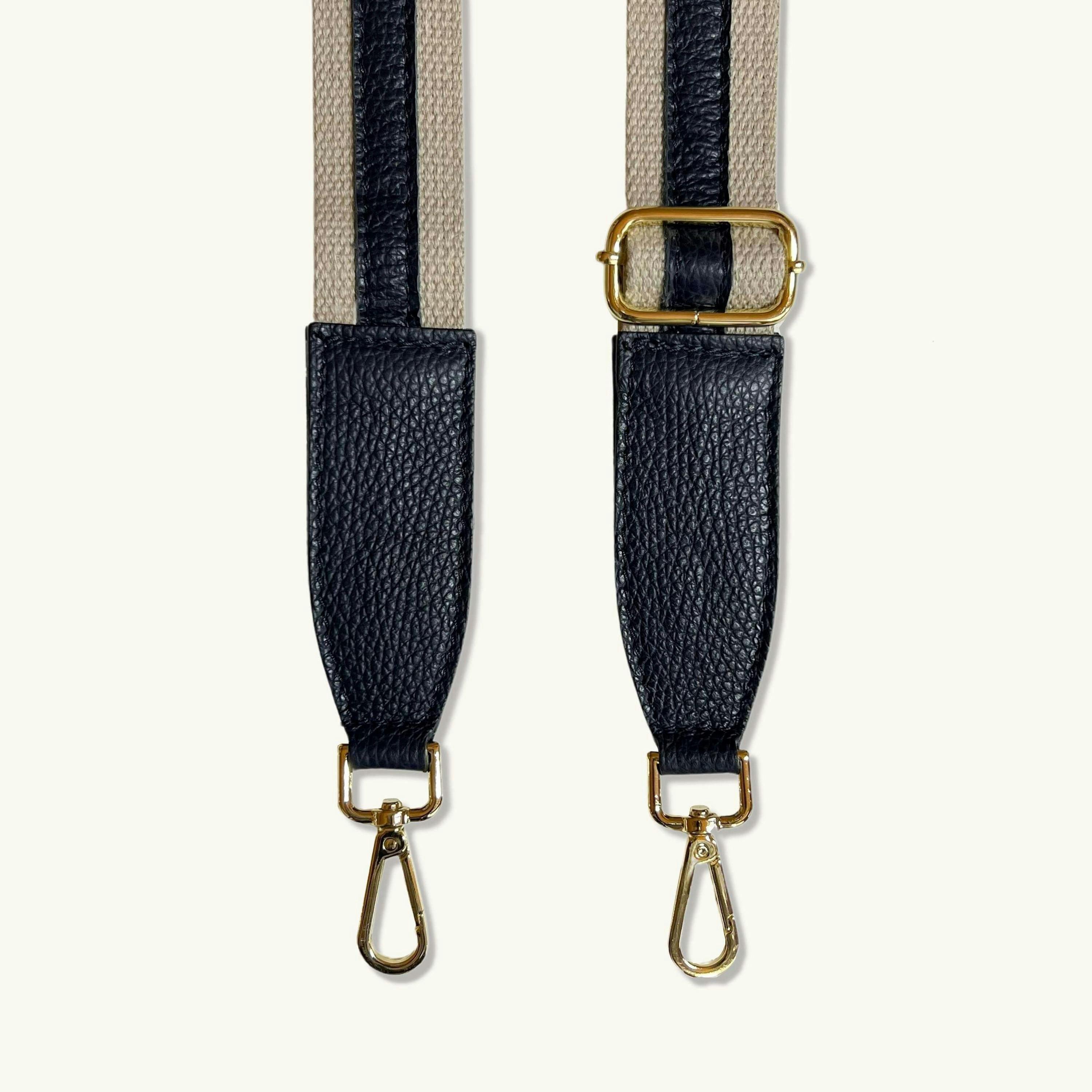 The Tassel Leather Crossbody Bag With Leather & Canvas Strap , view 6 of 6