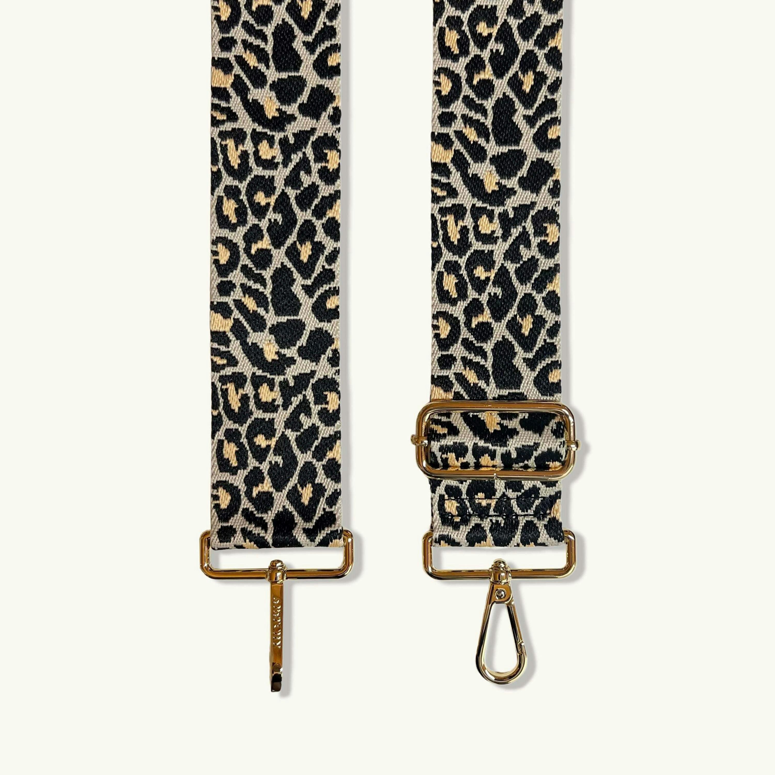 The Tassel Leather Crossbody Bag With Apricot Cheetah Strap , view 6 of 6