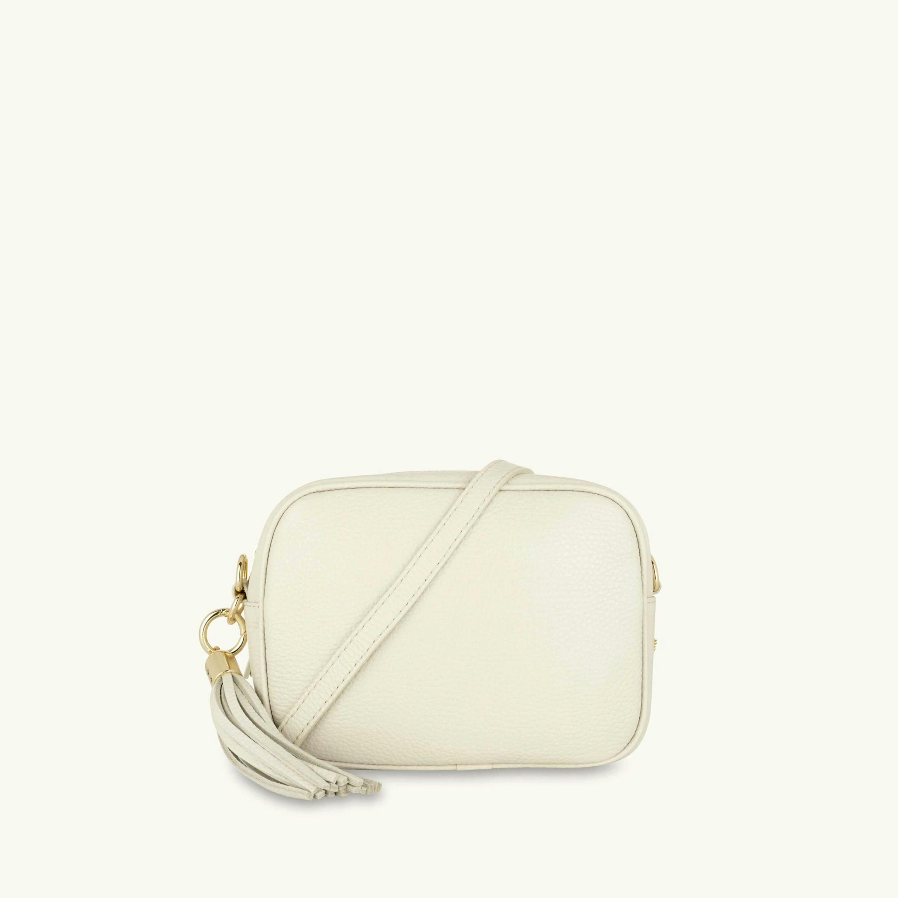 The Tassel Leather Crossbody Bag With Apricot Cheetah Strap , view 2 of 6