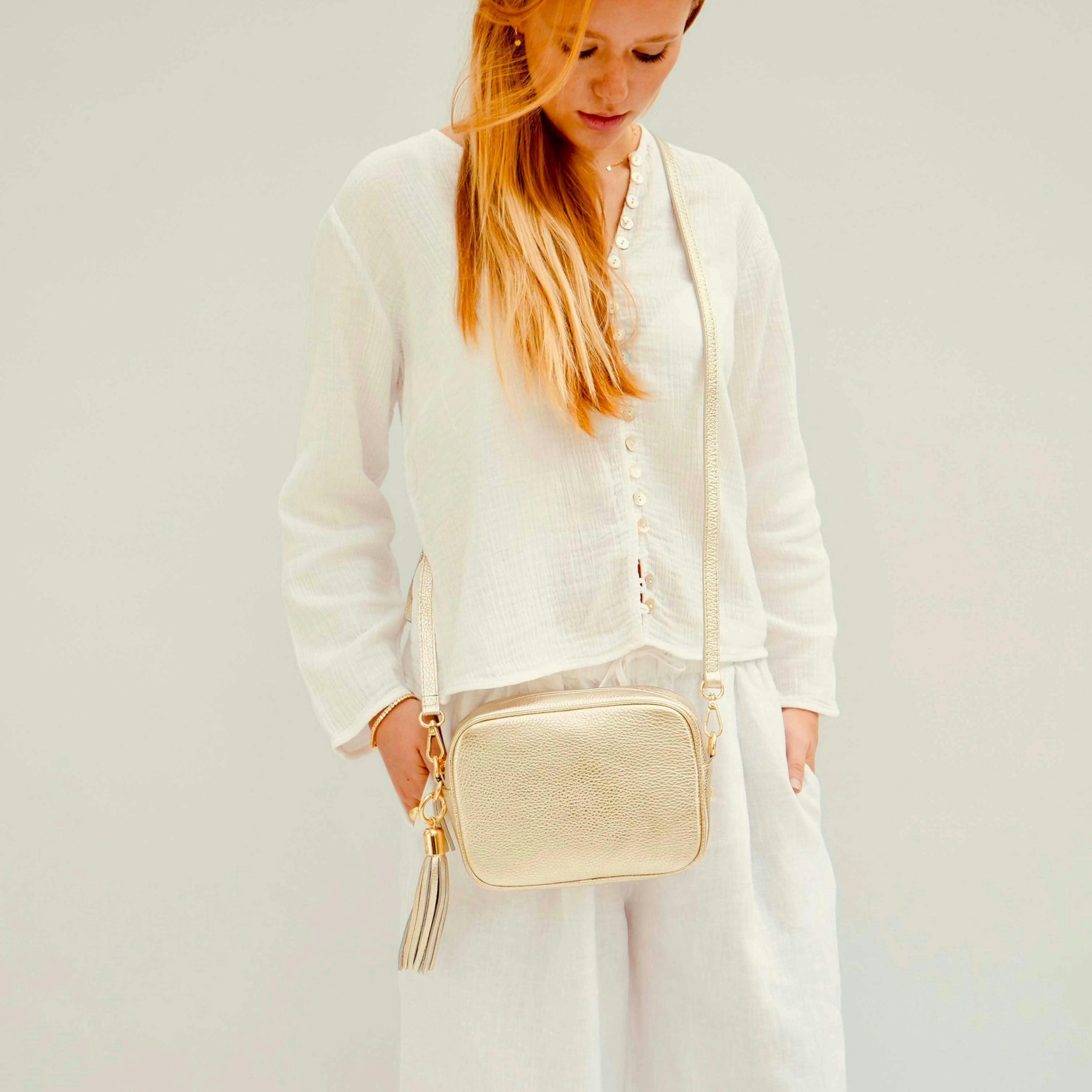 The Tassel Leather Crossbody Bag , view 2 of 6