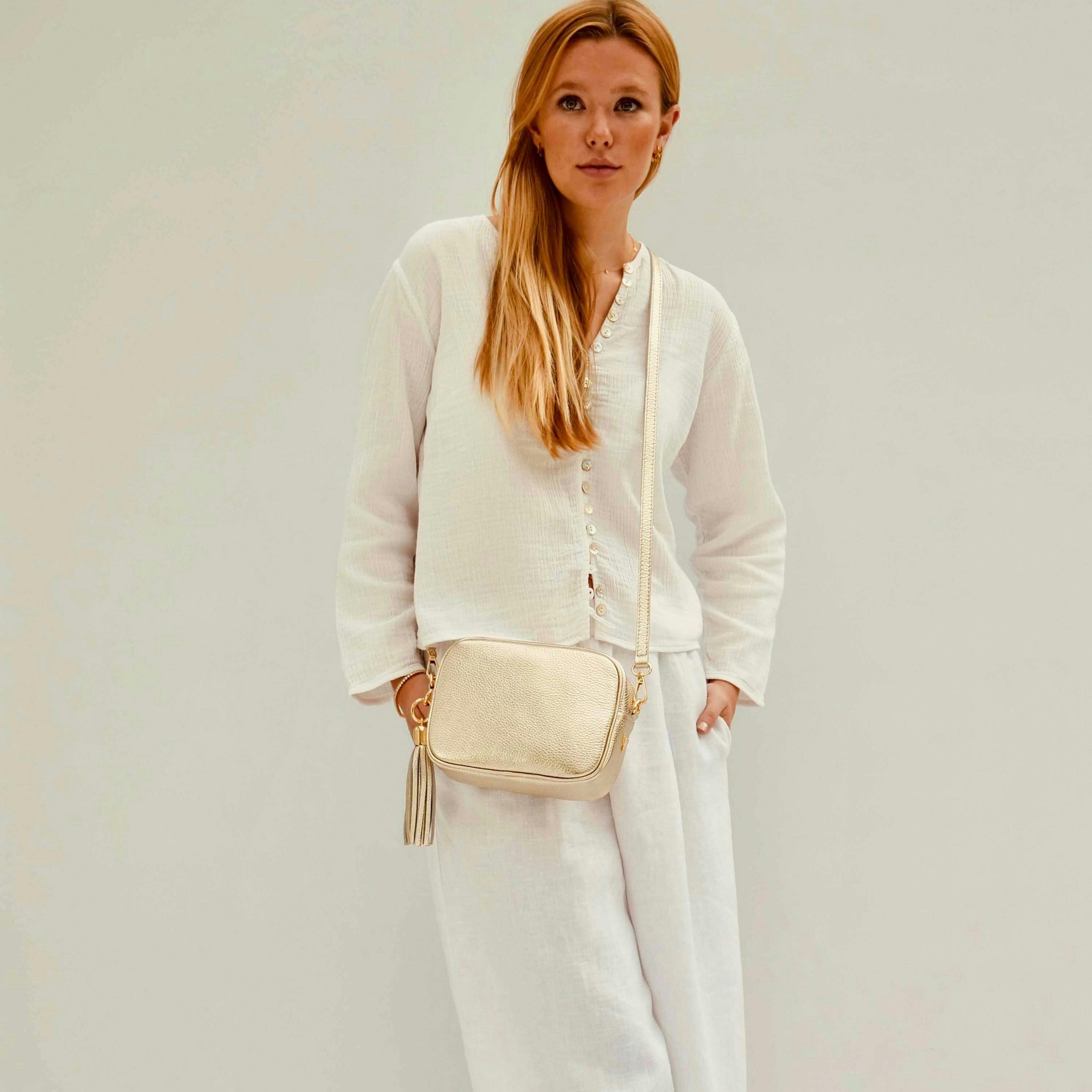 The Tassel Leather Crossbody Bag , view 4 of 6