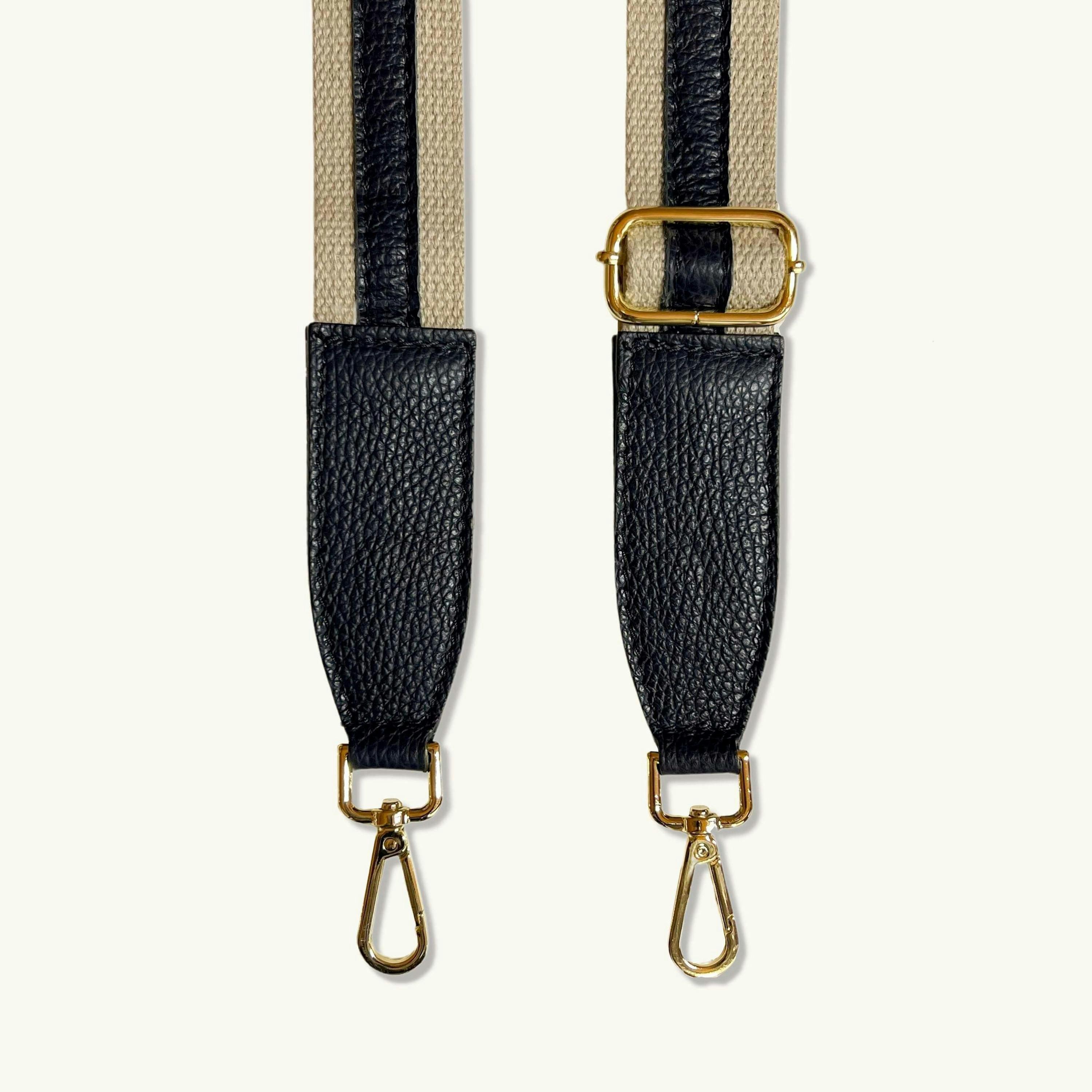 The Tassel Leather Crossbody Bag With Leather & Canvas Strap , view 6 of 6