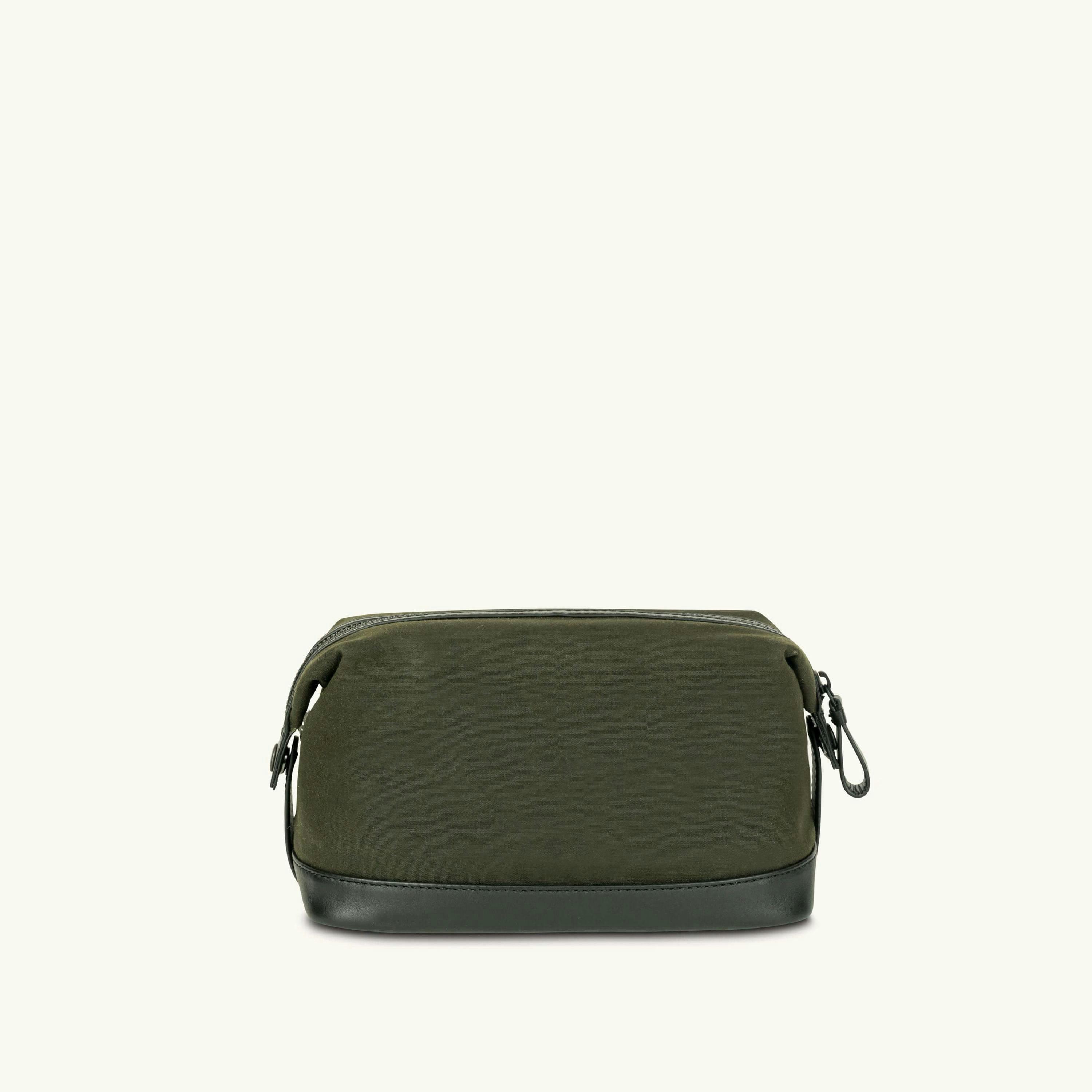 The Cavendish Waxed Canvas & Leather Wash Bag , view 3 of 5