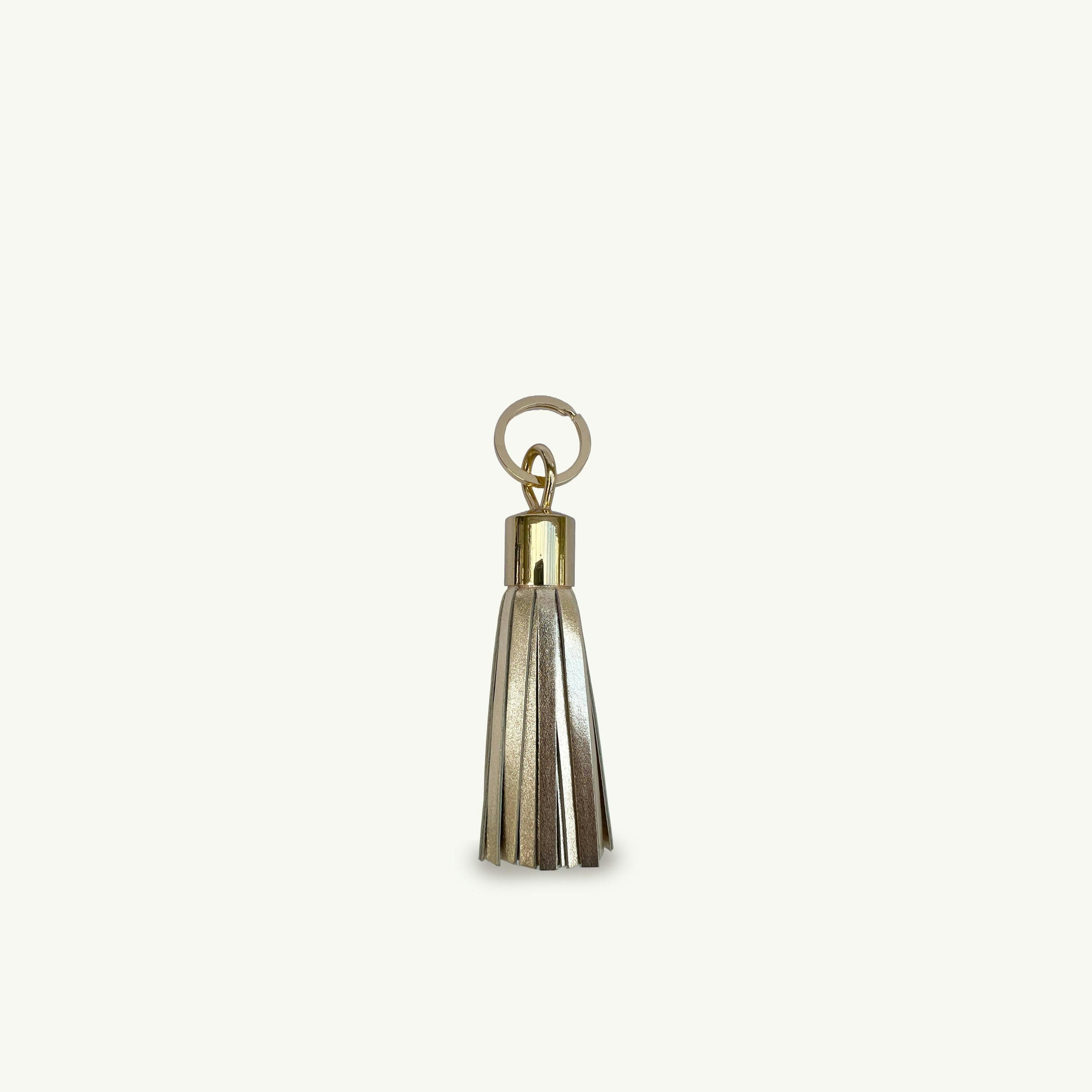 Gold Leather Luggage Tag and Tassel Gift Set , view 3 of 6
