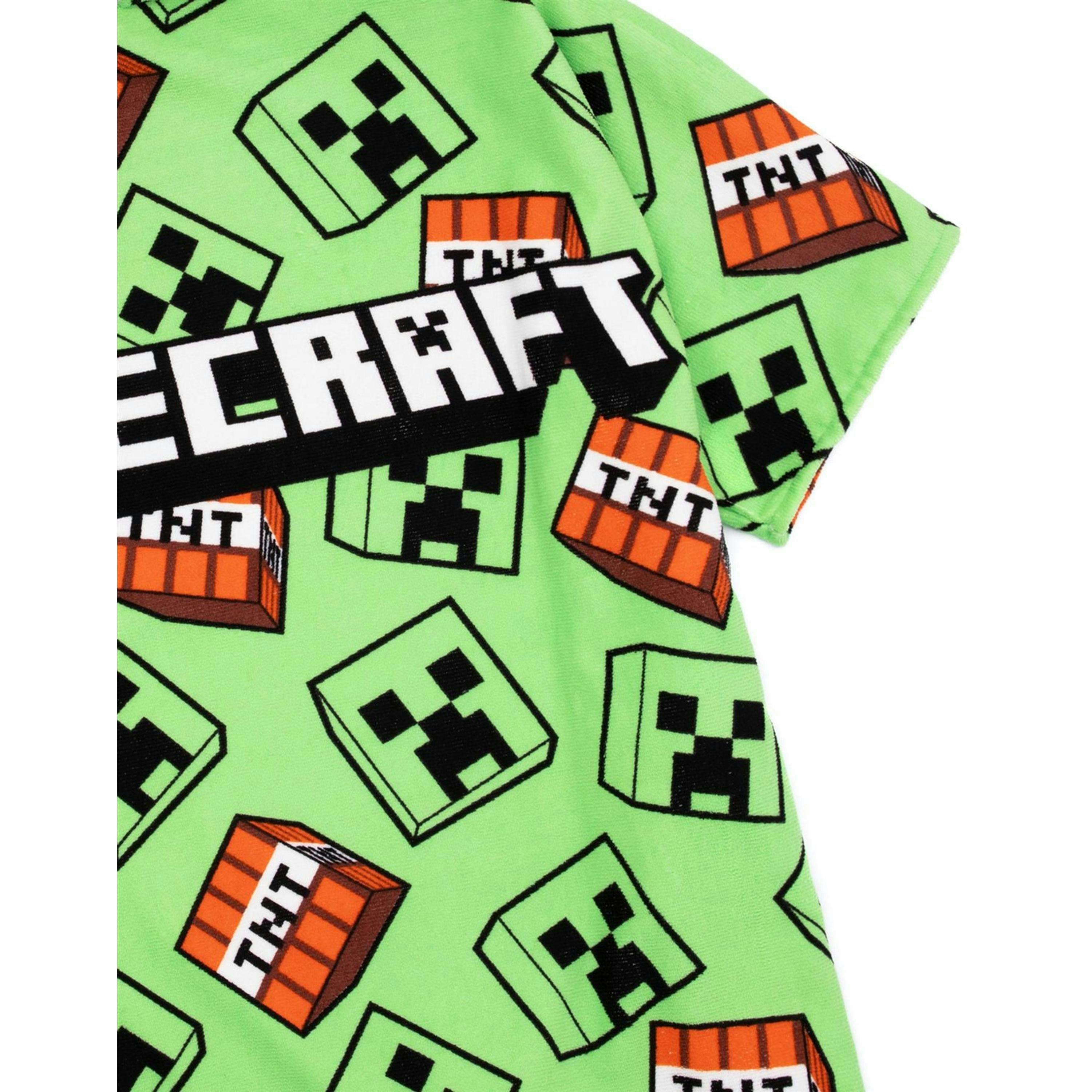 Minecraft Unisex Kids Green Poncho Towel (One Size) by Vanilla Underground , view 3 of 6