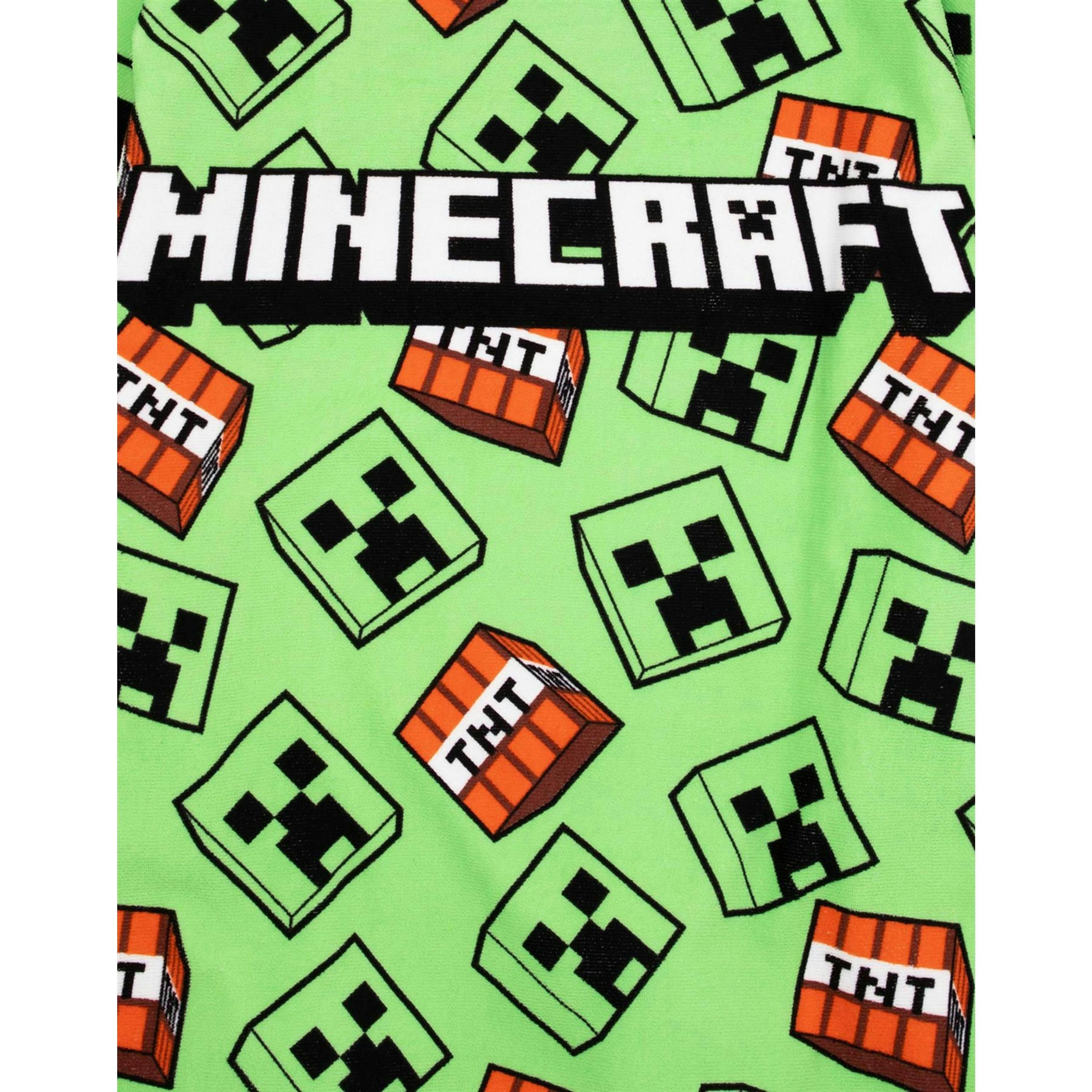 Minecraft Unisex Kids Green Poncho Towel (One Size) by Vanilla Underground , view 6 of 6