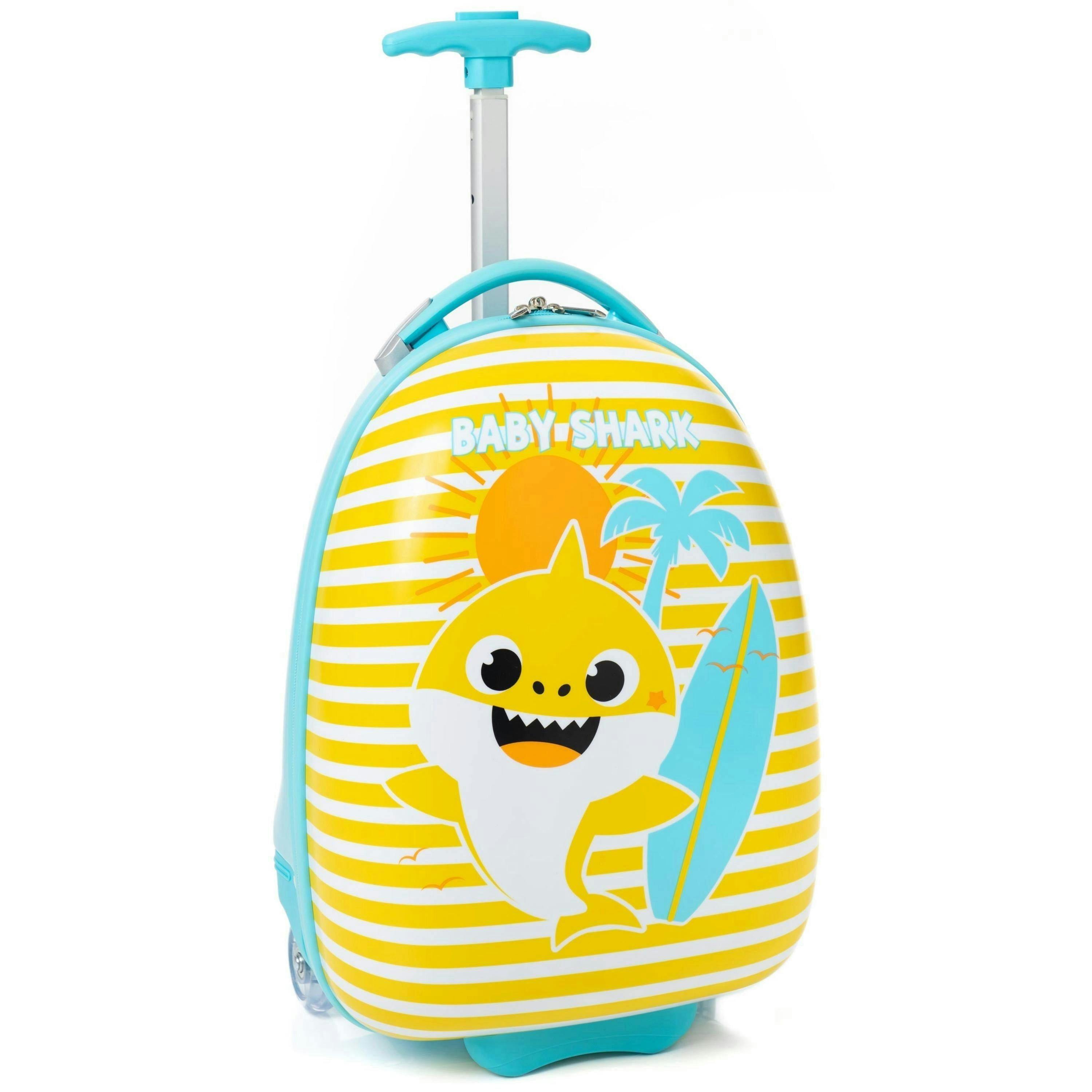 Baby Shark Unisex Kids Yellow Small Suitcase (One Size) by Vanilla Underground , view 1 of 6