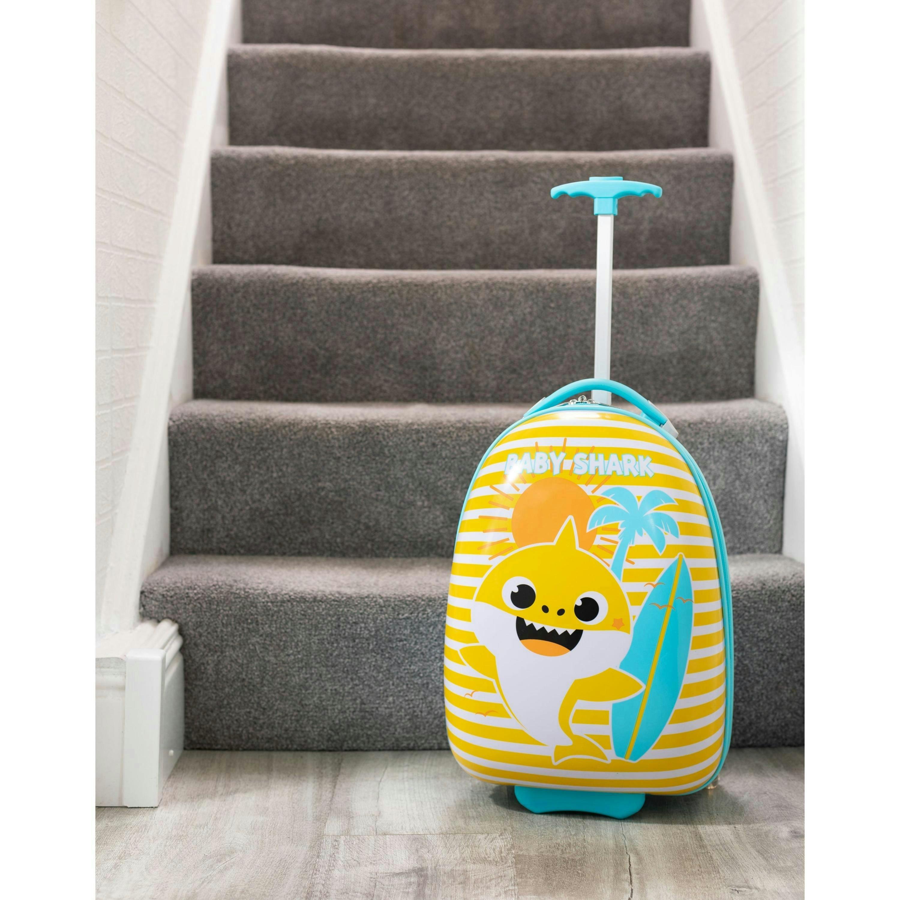 Baby Shark Unisex Kids Yellow Small Suitcase (One Size) by Vanilla Underground , view 2 of 6