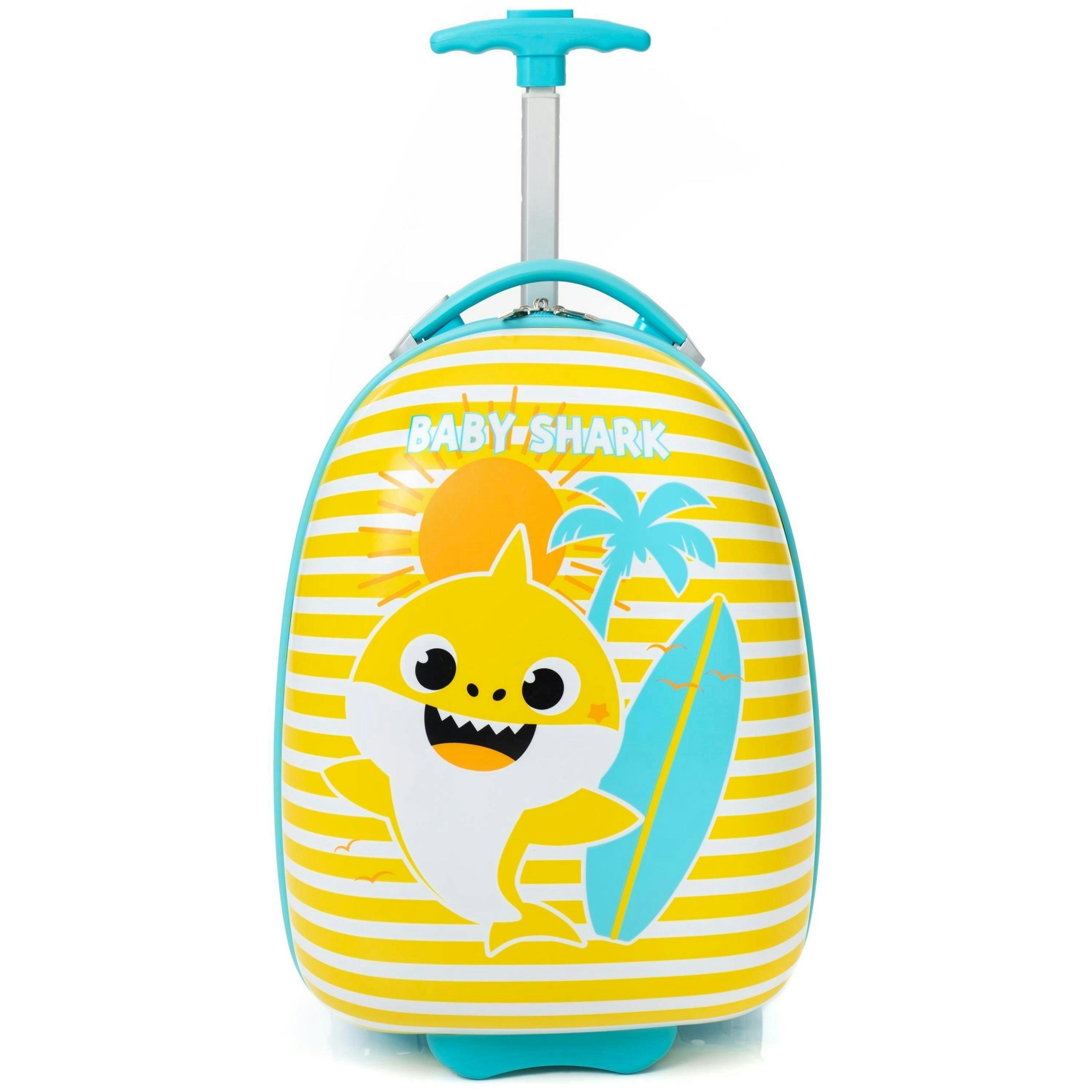 Baby Shark Unisex Kids Yellow Small Suitcase (One Size) by Vanilla Underground , view 3 of 6