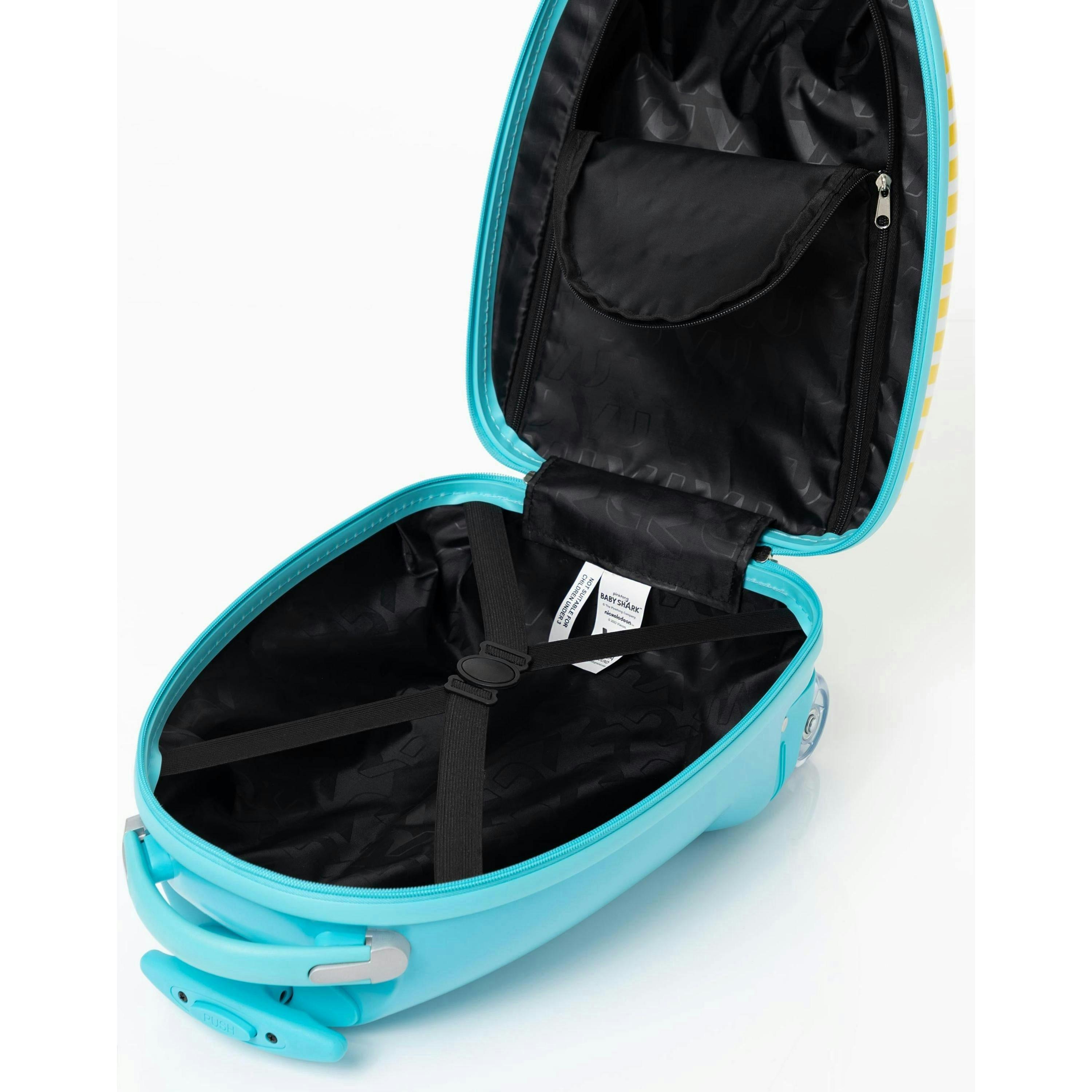 Baby Shark Unisex Kids Yellow Small Suitcase (One Size) by Vanilla Underground , view 5 of 6