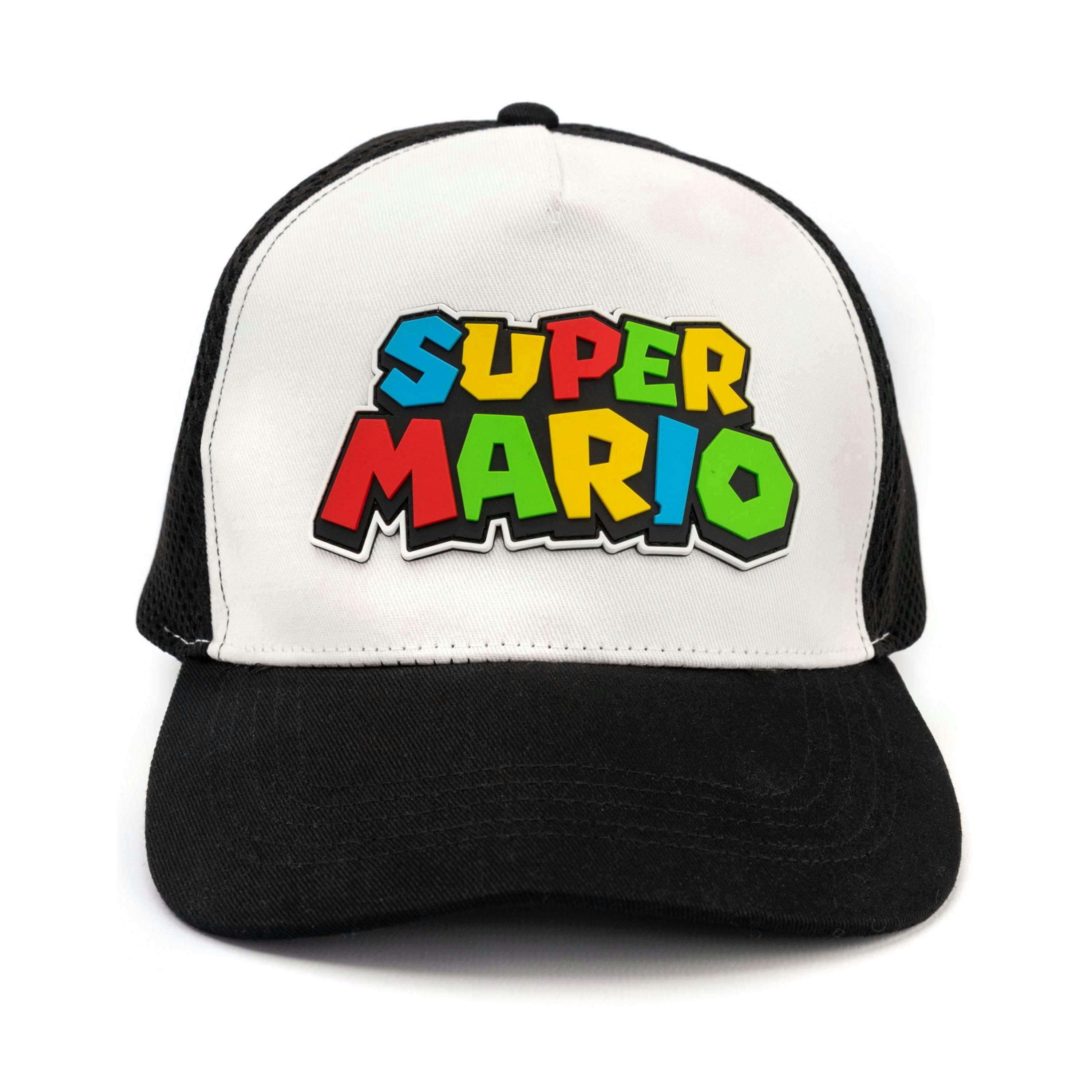 Nintendo Boys Black Super Mario Logo Adjustable Flat Cap (One Size) by Vanilla Underground , view 3 of 6