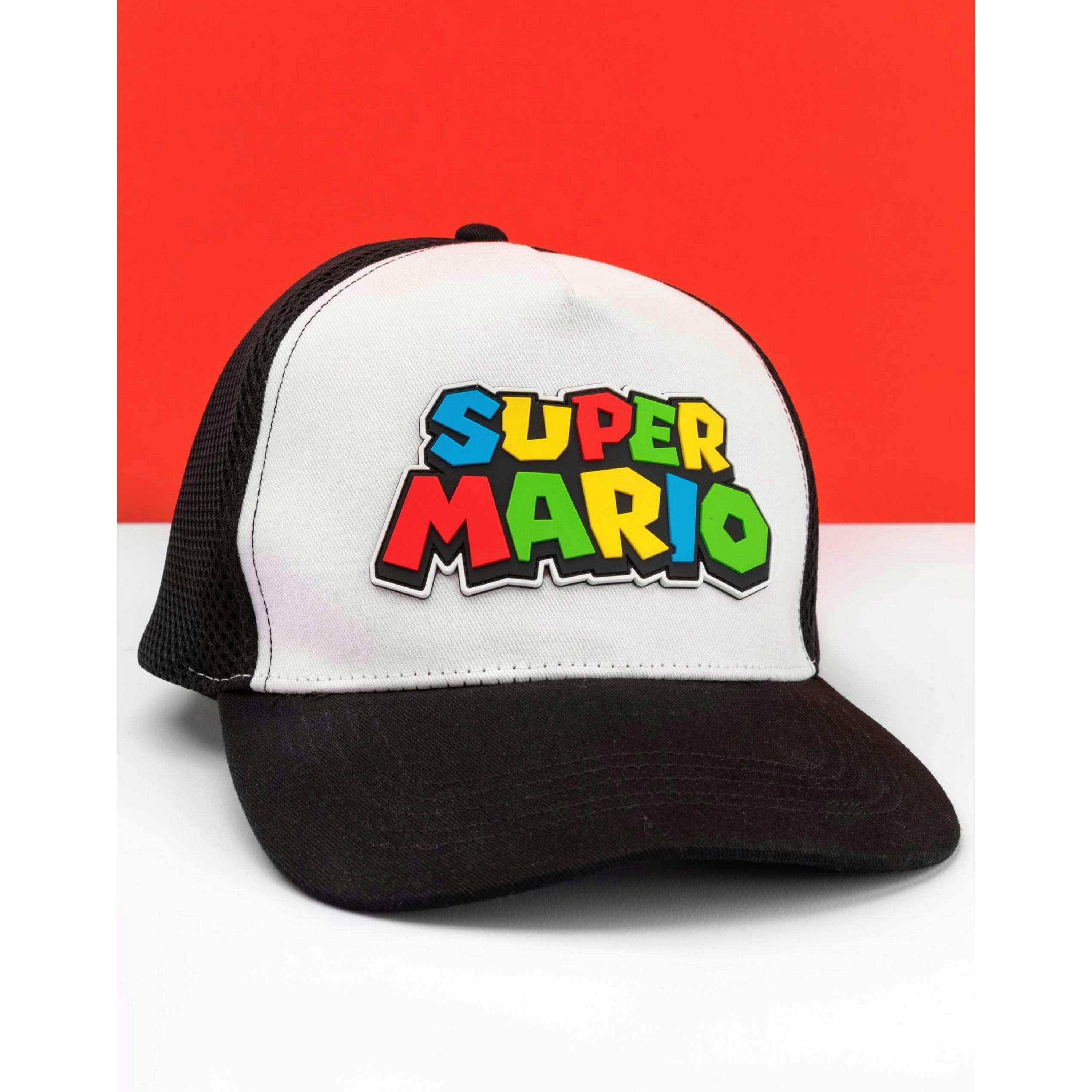 Nintendo Boys Black Super Mario Logo Adjustable Flat Cap (One Size) by Vanilla Underground , view 4 of 6