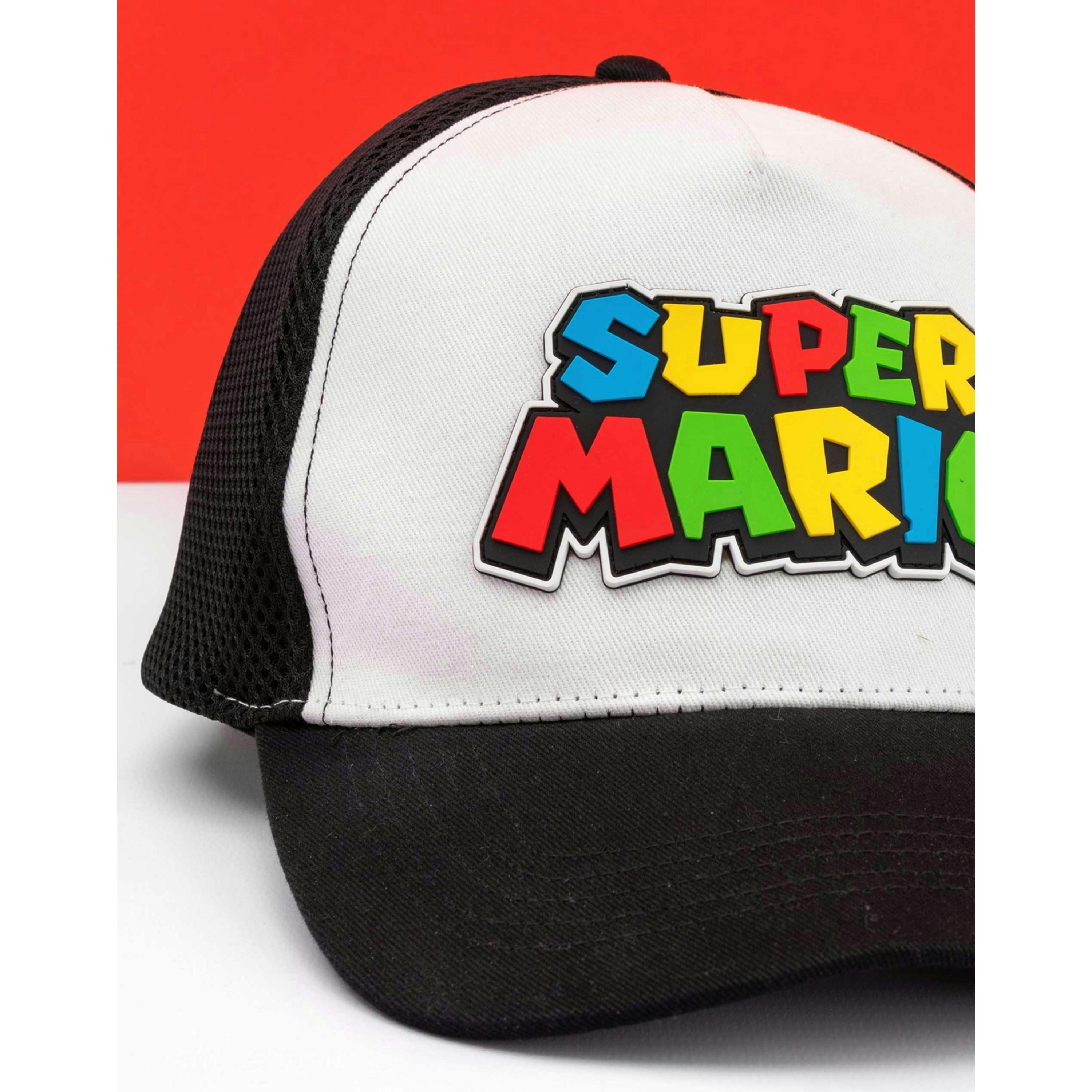 Nintendo Boys Black Super Mario Logo Adjustable Flat Cap (One Size) by Vanilla Underground , view 6 of 6