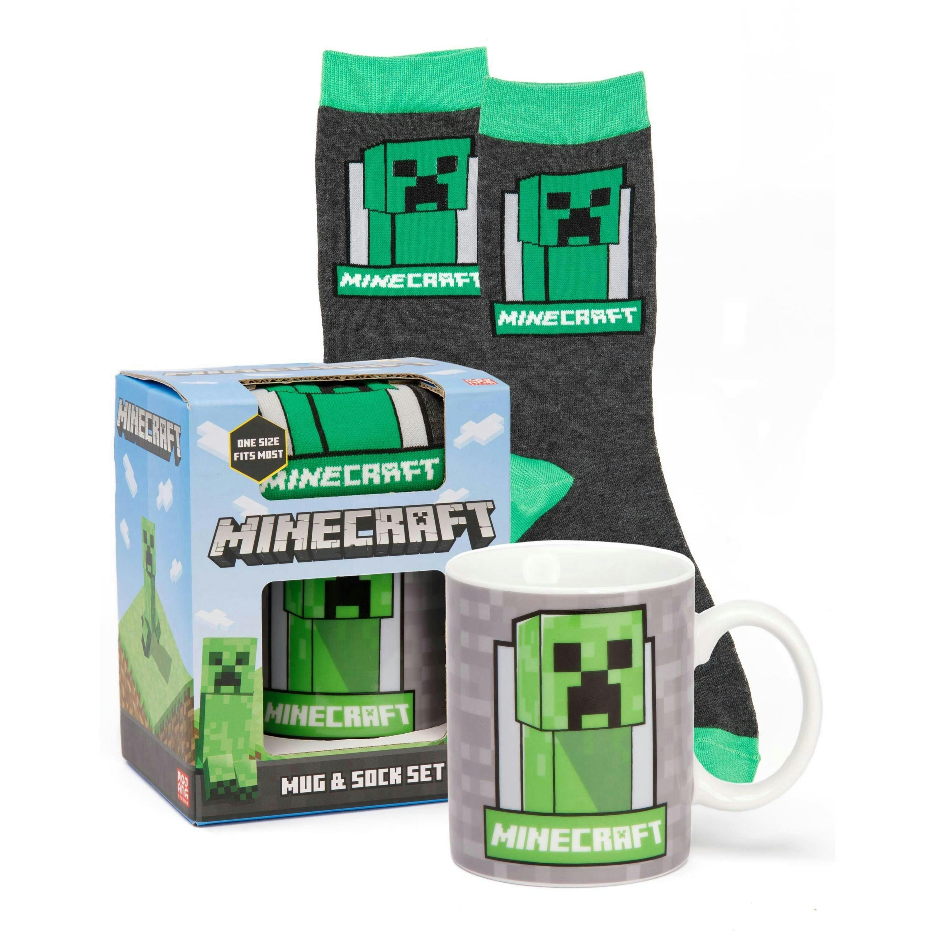 Minecraft Boys Green Creeper Graphic - Boxed Set Mug and Sock Gift Set (One Size) by Vanilla Underground , view 1 of 6