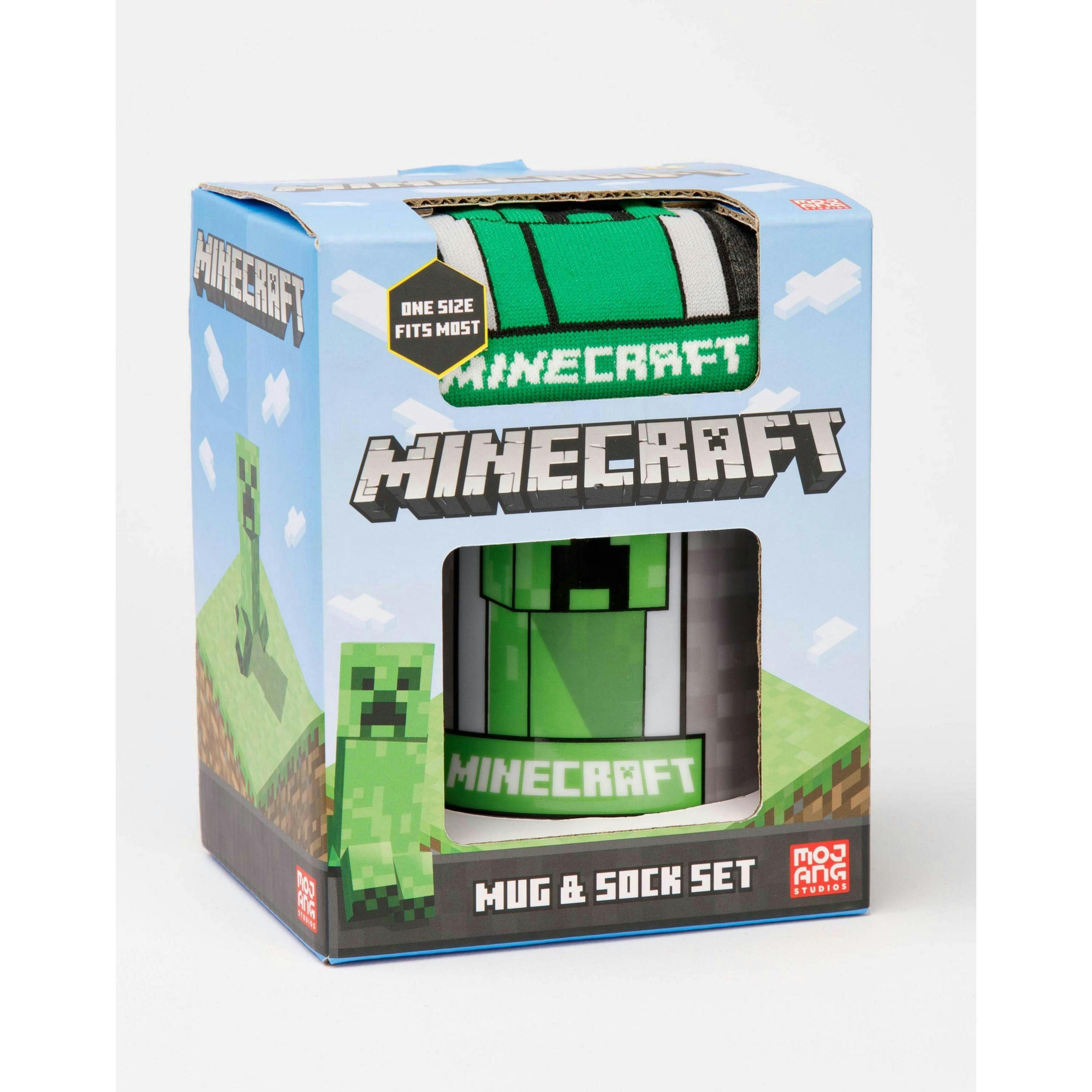Minecraft Boys Green Creeper Graphic - Boxed Set Mug and Sock Gift Set (One Size) by Vanilla Underground , view 3 of 6