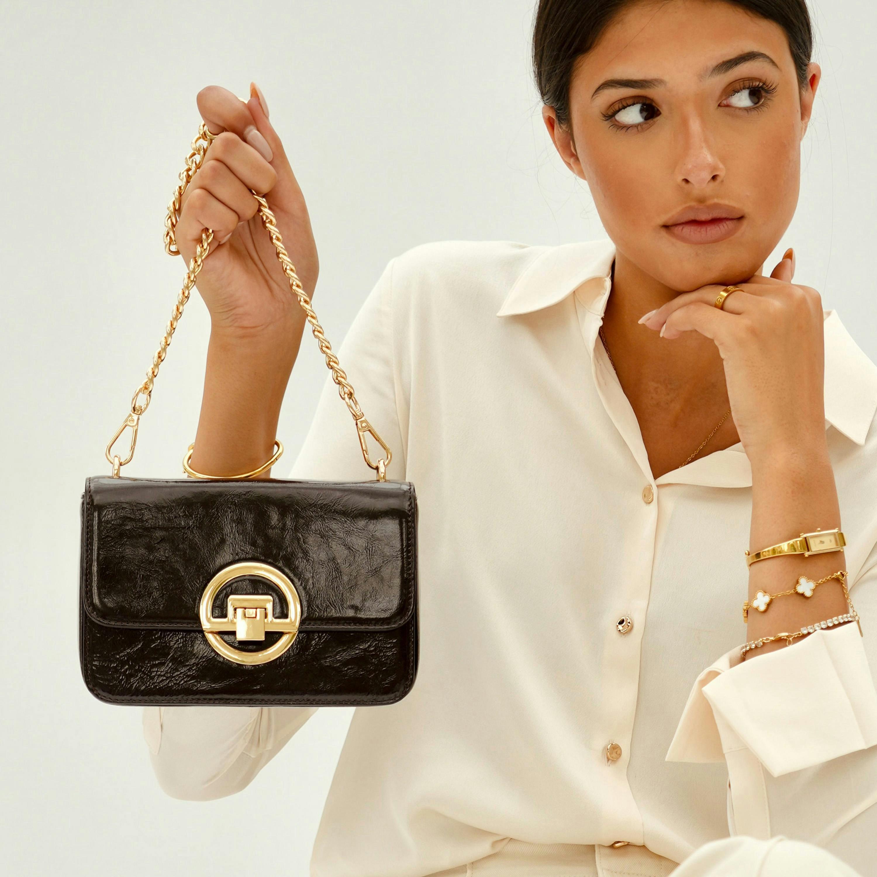 The Tilly Crinkle Patent Leather Bag , view 2 of 6