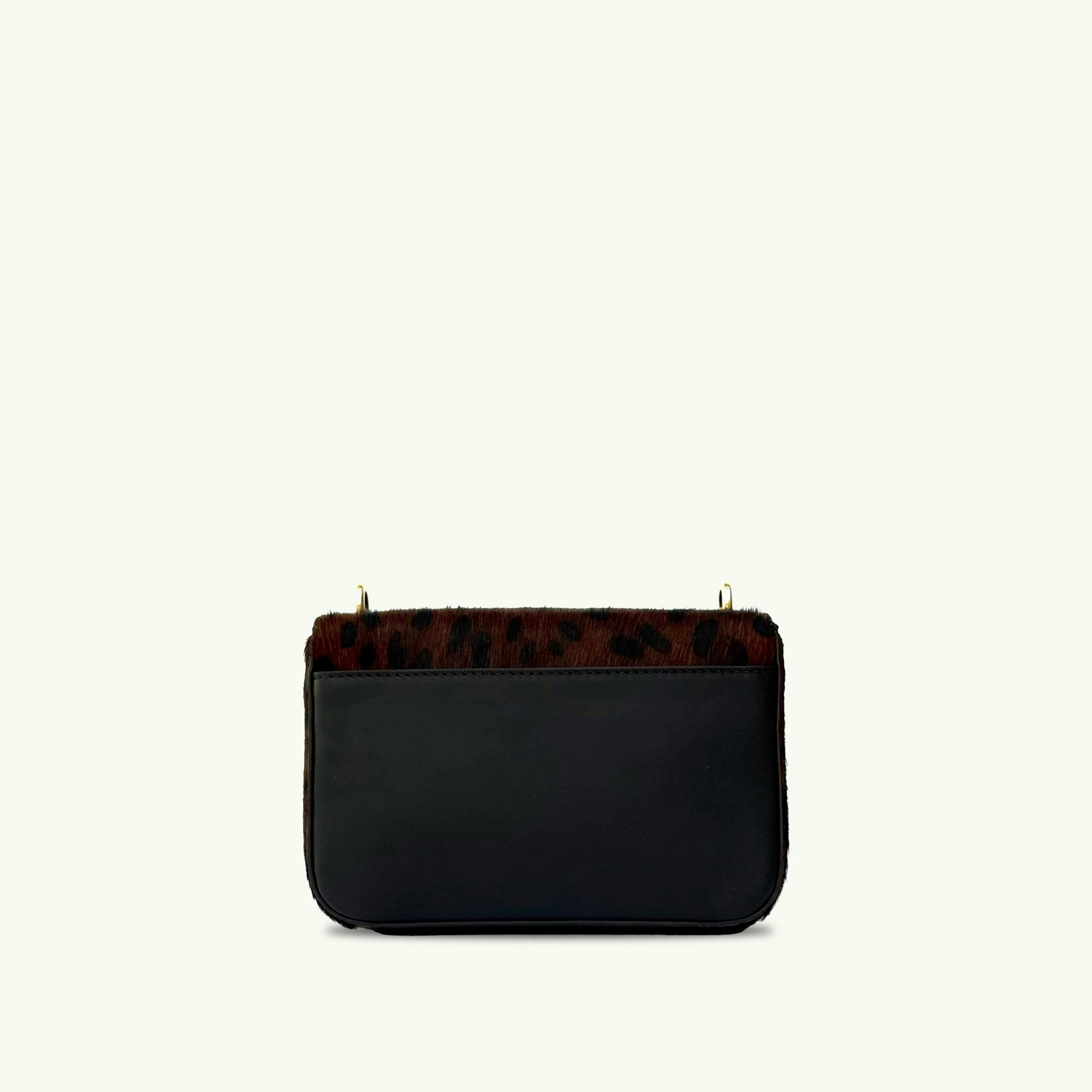 The Tilly Dark Leopard Hair-On Leather Bag , view 4 of 6
