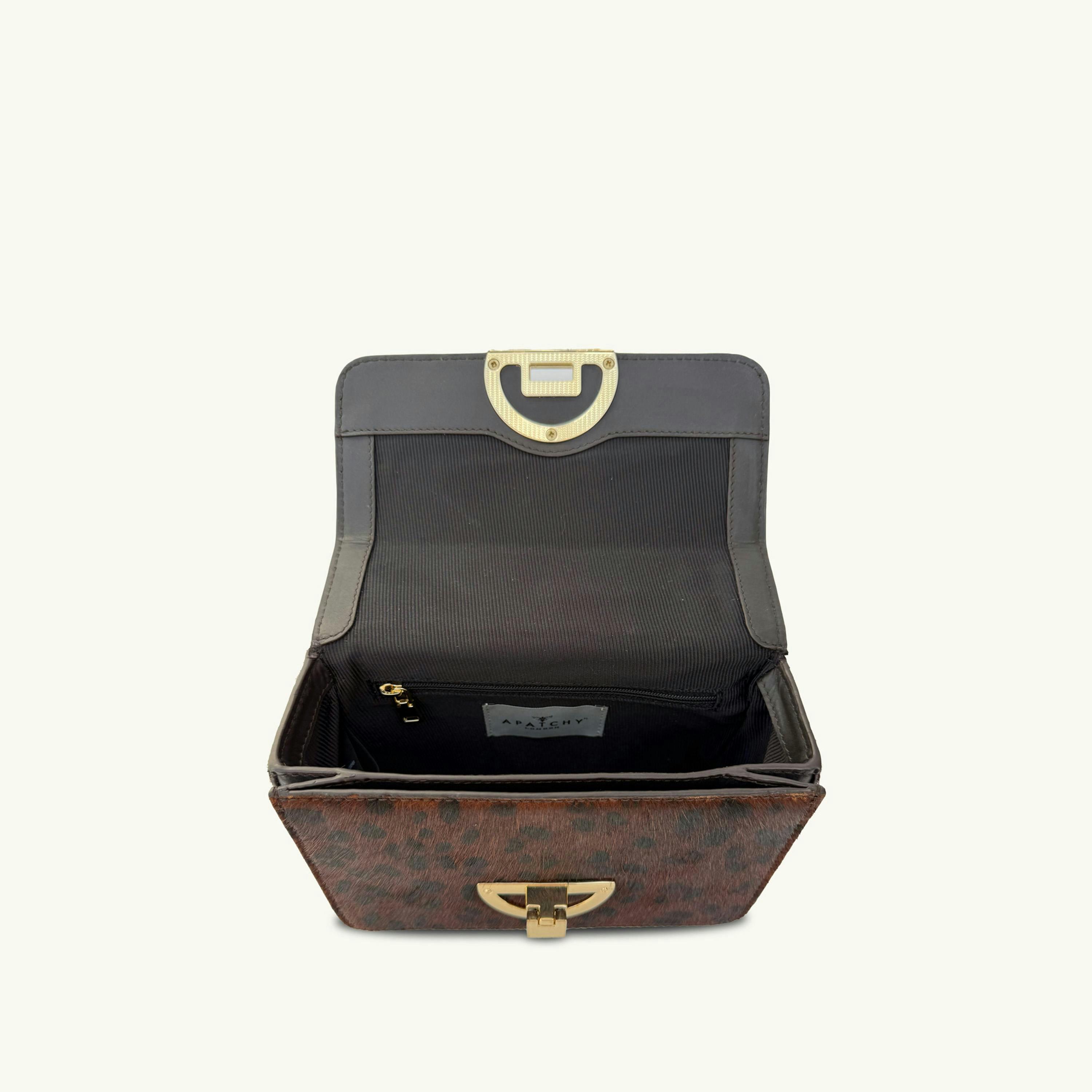 The Tilly Dark Leopard Hair-On Leather Bag , view 6 of 6