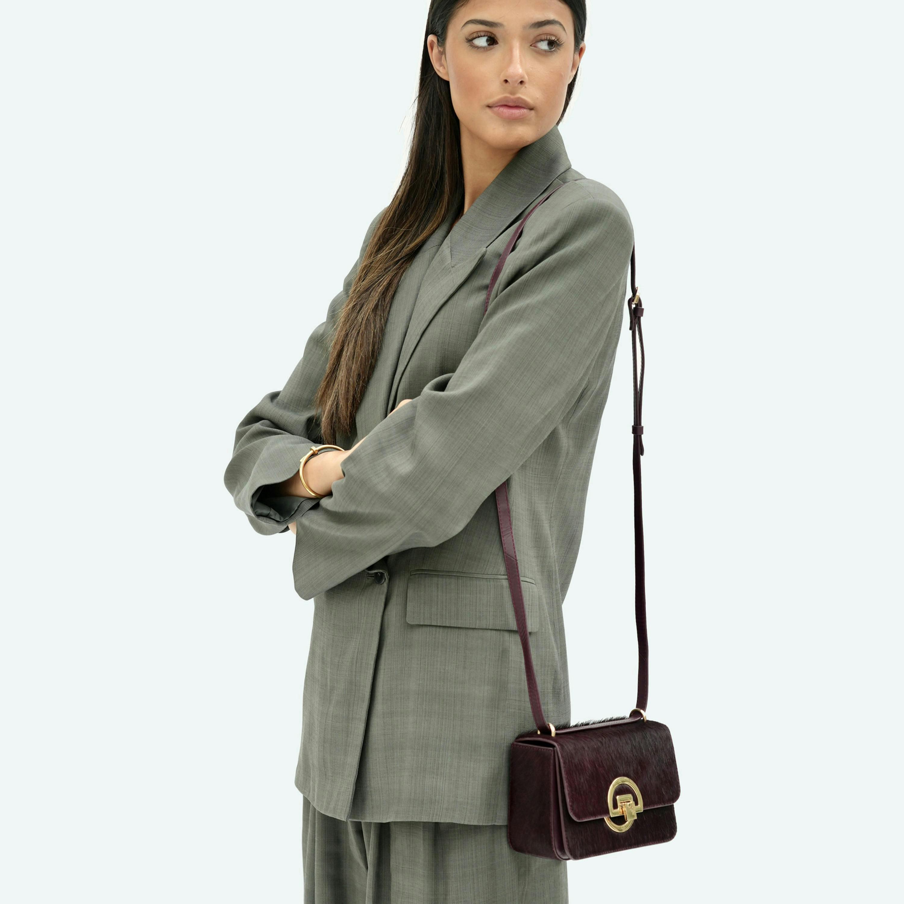The Tilly Hair-On Leather Bag , view 2 of 6