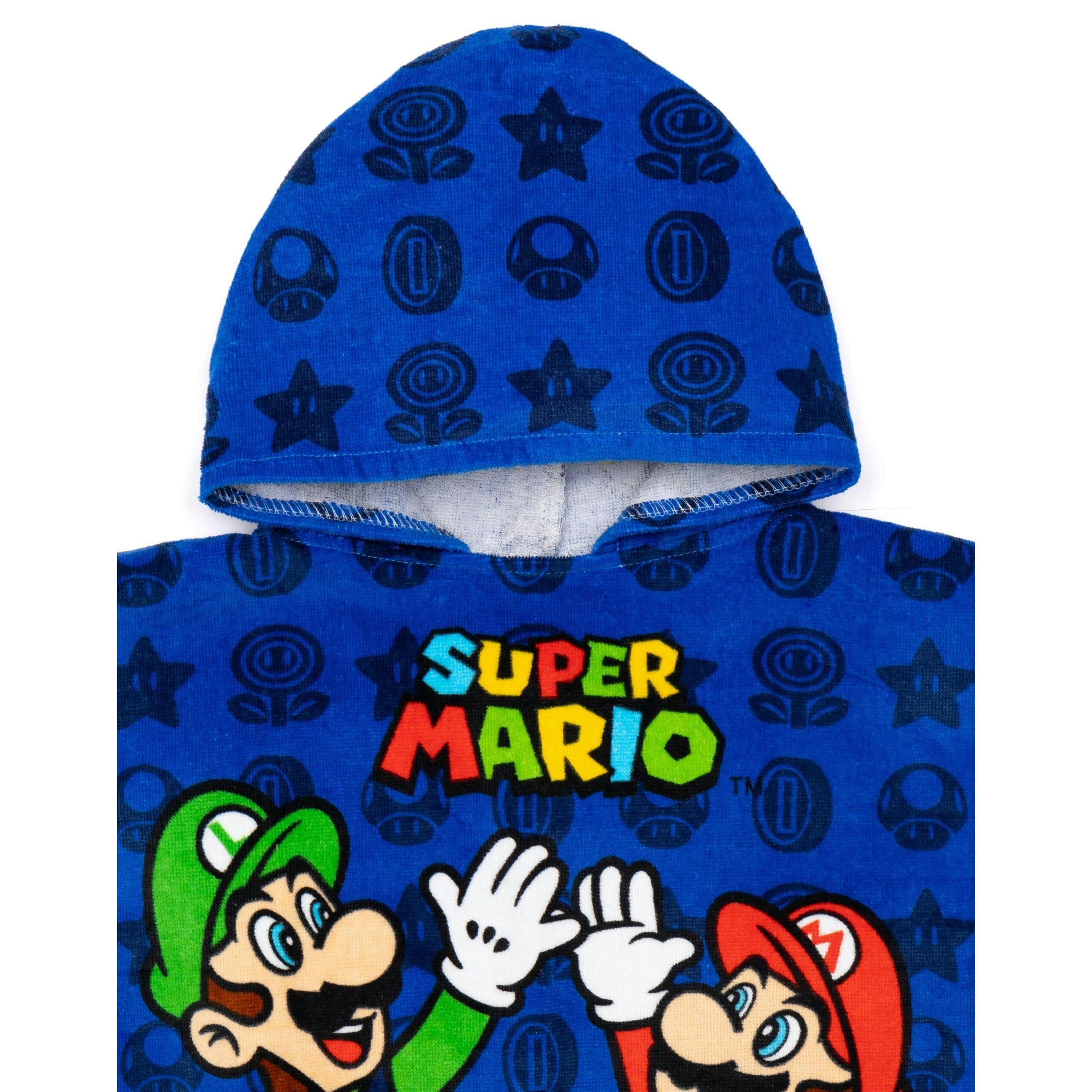 Nintendo Boys Multicoloured Character Placement Print Poncho Towel (One Size) by Vanilla Underground , view 2 of 4
