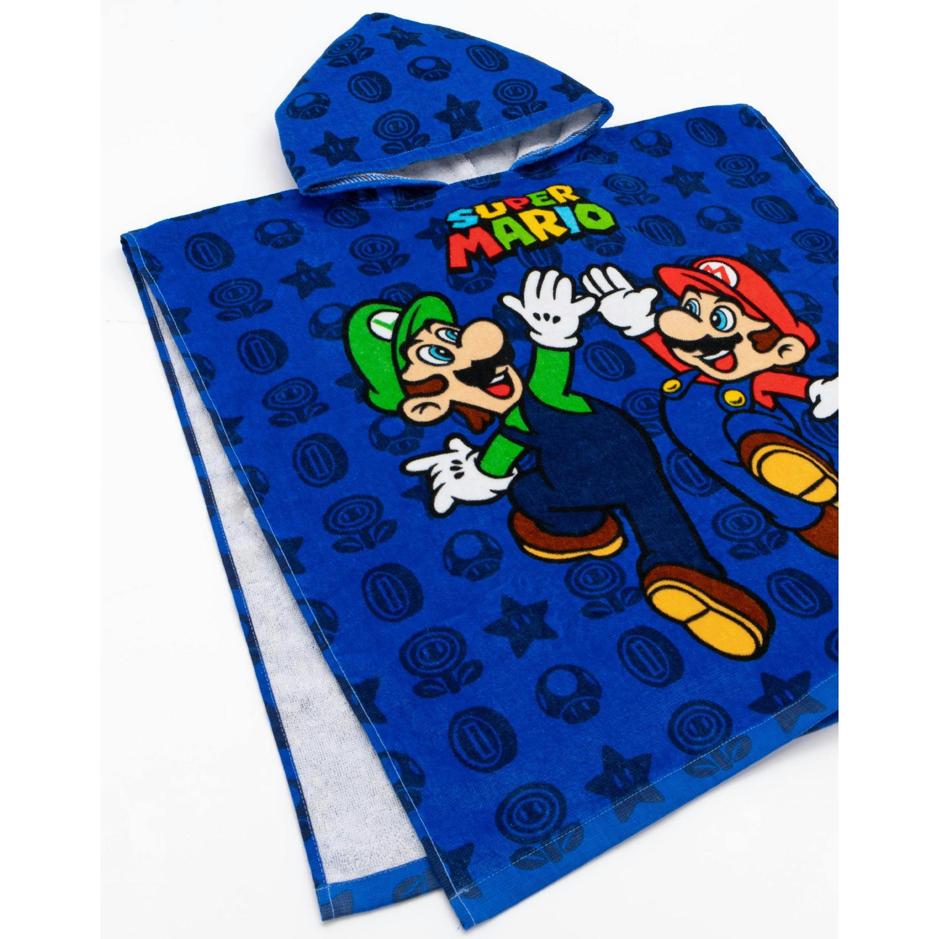 Nintendo Boys Multicoloured Character Placement Print Poncho Towel (One Size) by Vanilla Underground , view 4 of 4