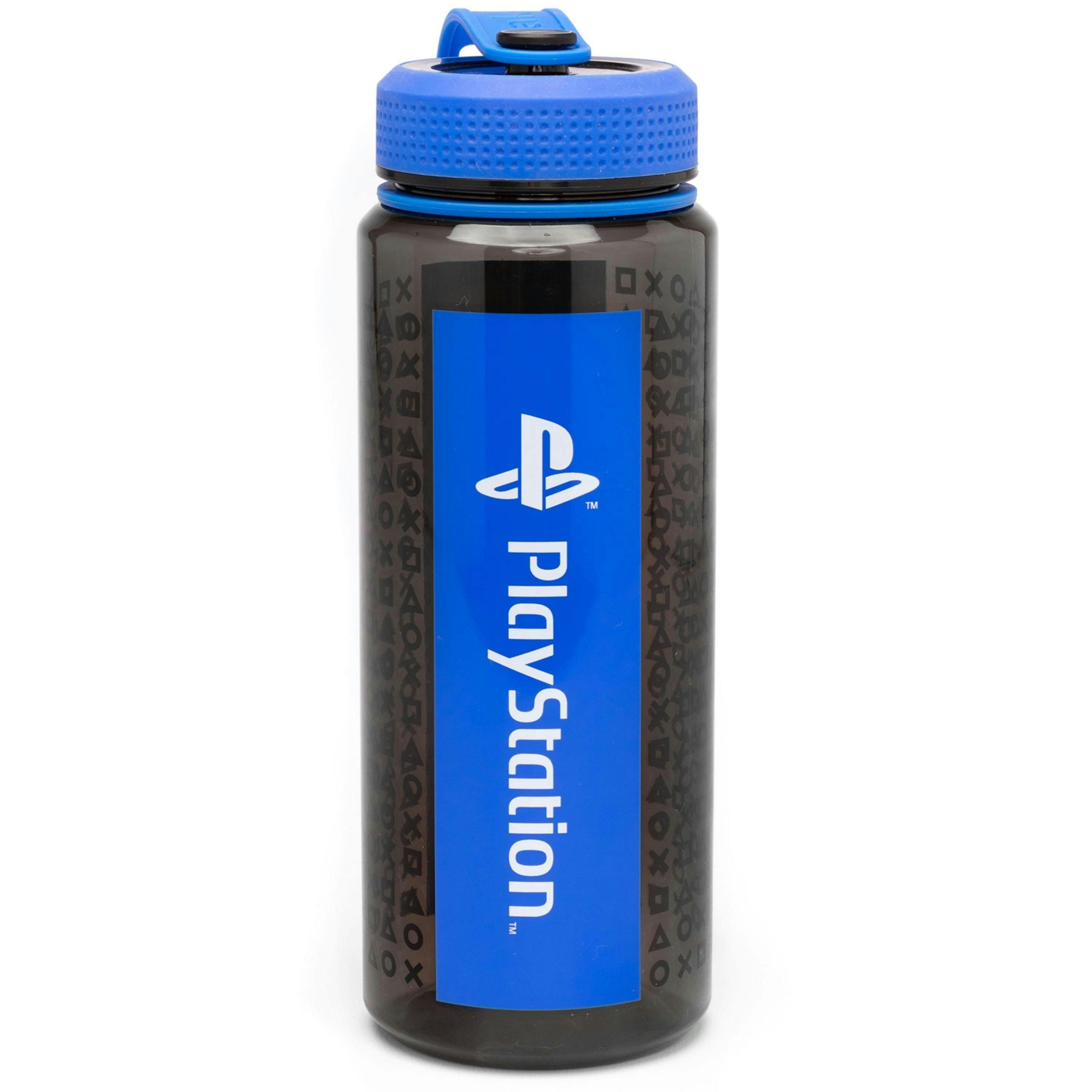 PlayStation Mens Black Logo Print & Console Logos Screw Water Bottle (One Size) by Vanilla Underground , view 1 of 6