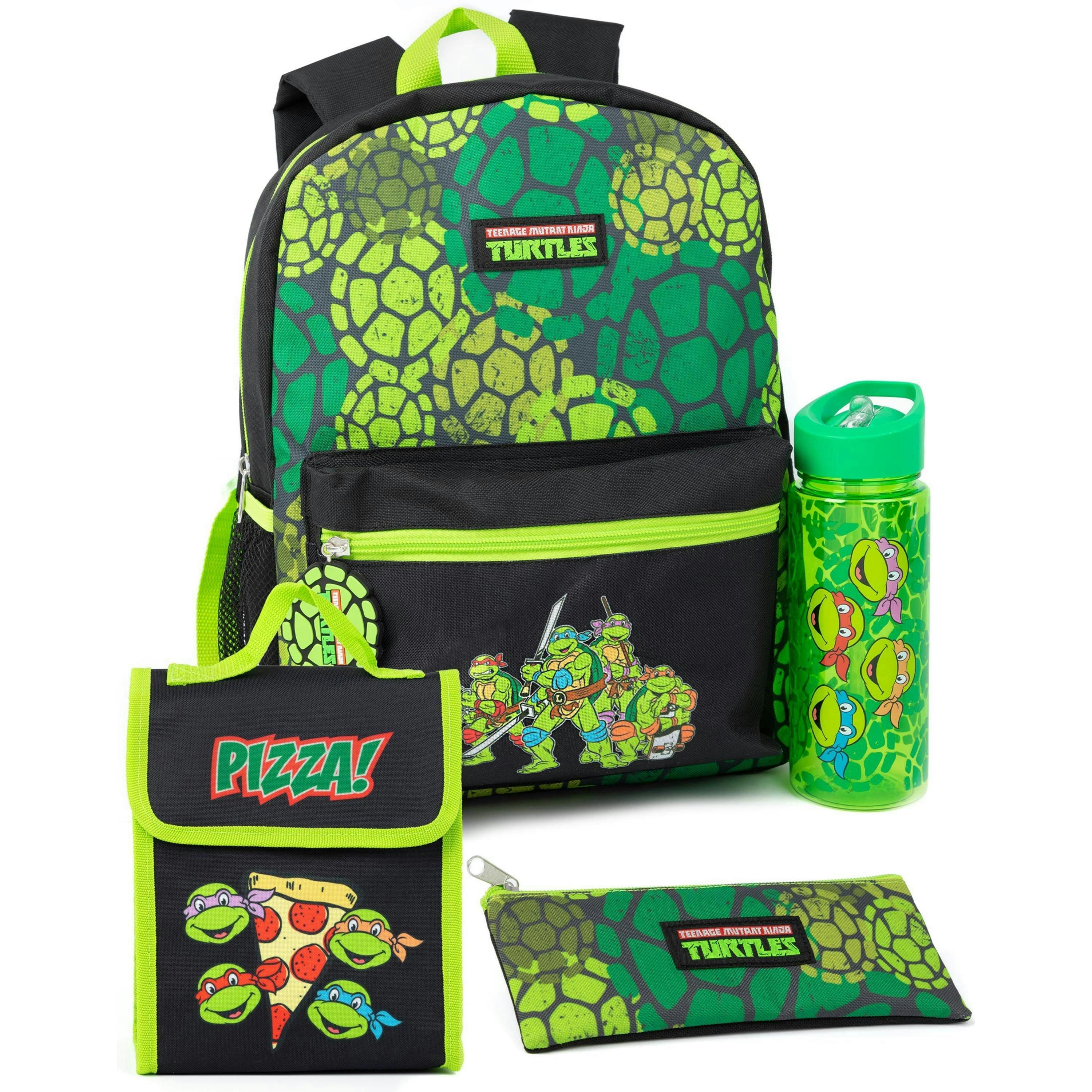 Teenage Mutant Ninja Turtles Unisex Kids Green Pizza 4 Piece Backpack Set (One Size) by Vanilla Underground , view 1 of 6