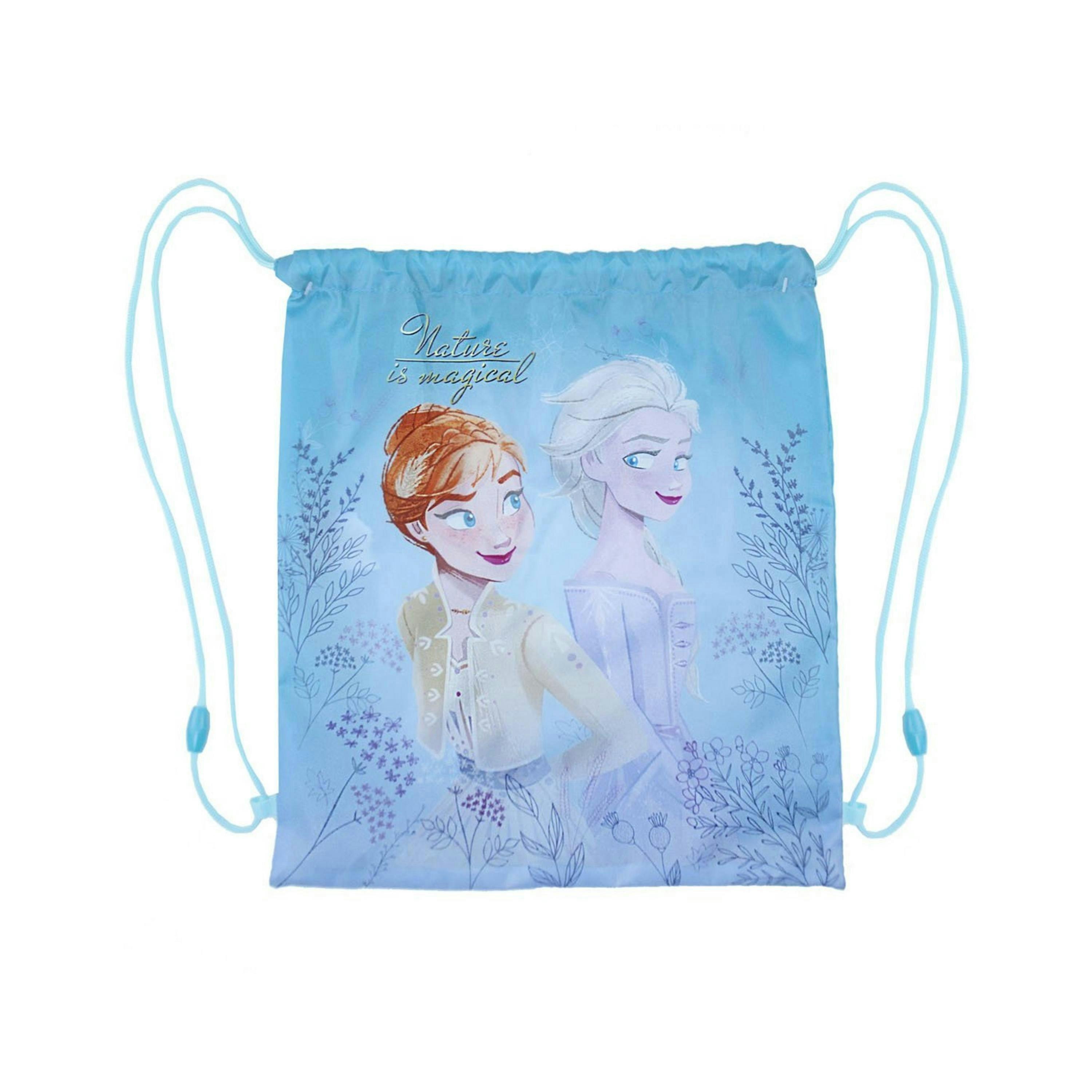 Disney Unisex Kids Blue Anna, Elsa Drawstring Bag (One Size) by Vanilla Underground , view 2 of 4