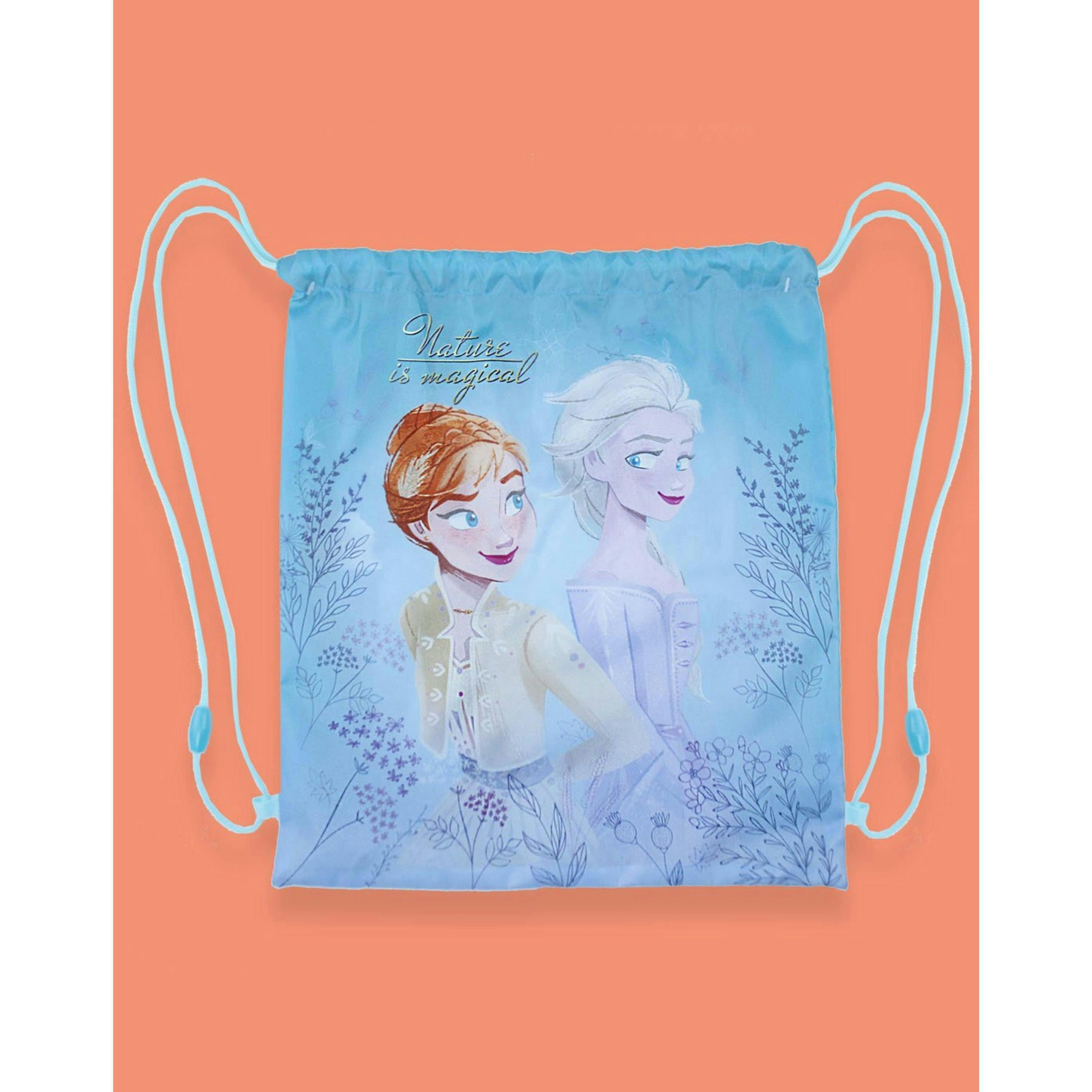 Disney Unisex Kids Blue Anna, Elsa Drawstring Bag (One Size) by Vanilla Underground , view 3 of 4