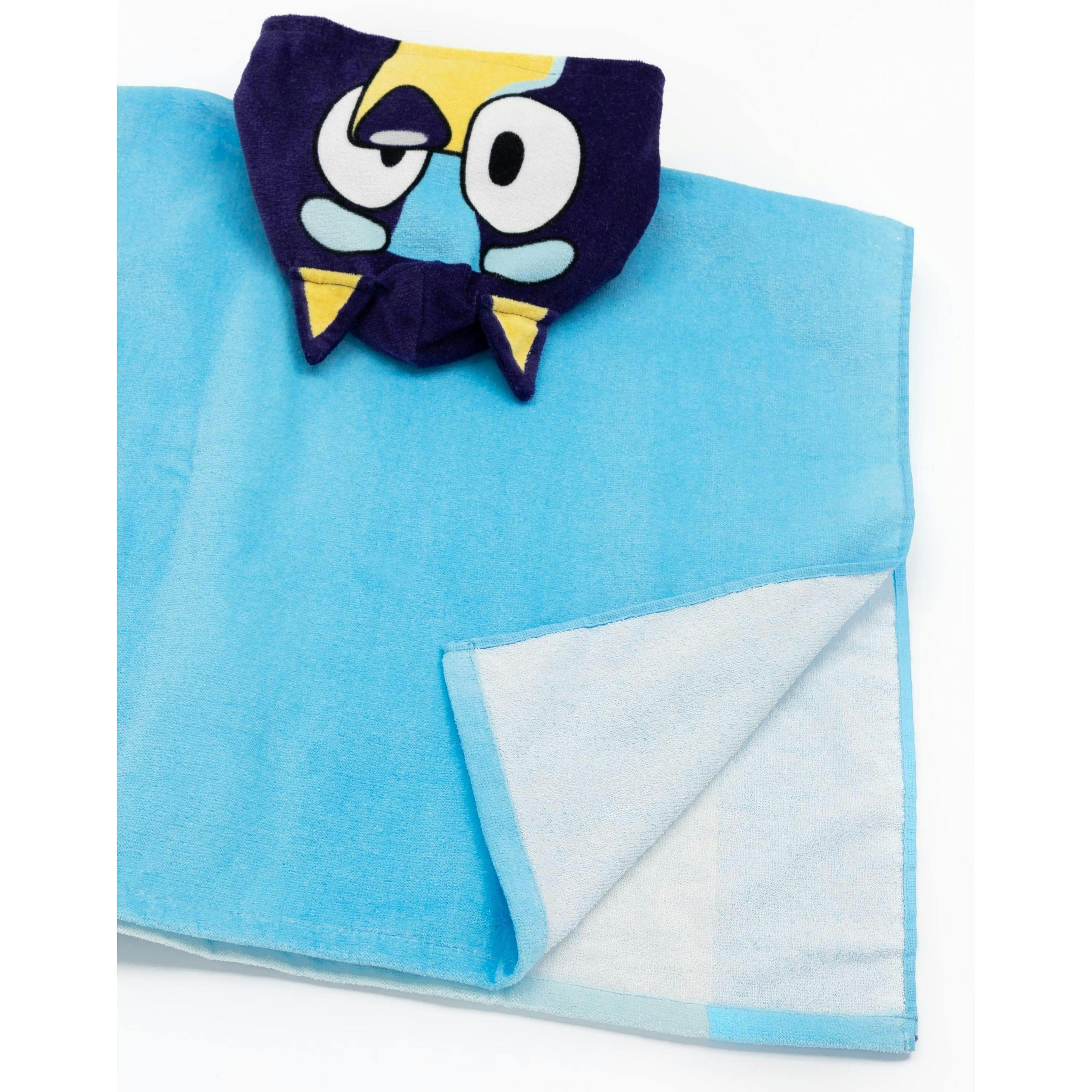 Bluey Unisex Kids Blue Poncho Towel (One Size) by Vanilla Underground , view 2 of 5