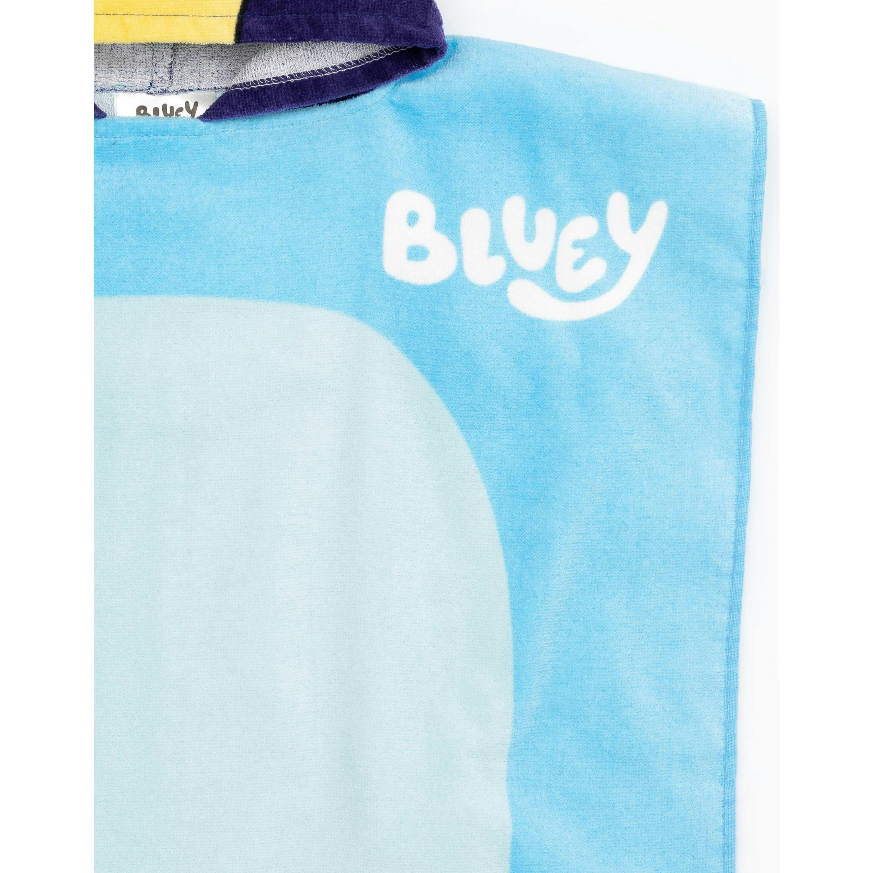 Bluey Unisex Kids Blue Poncho Towel (One Size) by Vanilla Underground , view 5 of 5