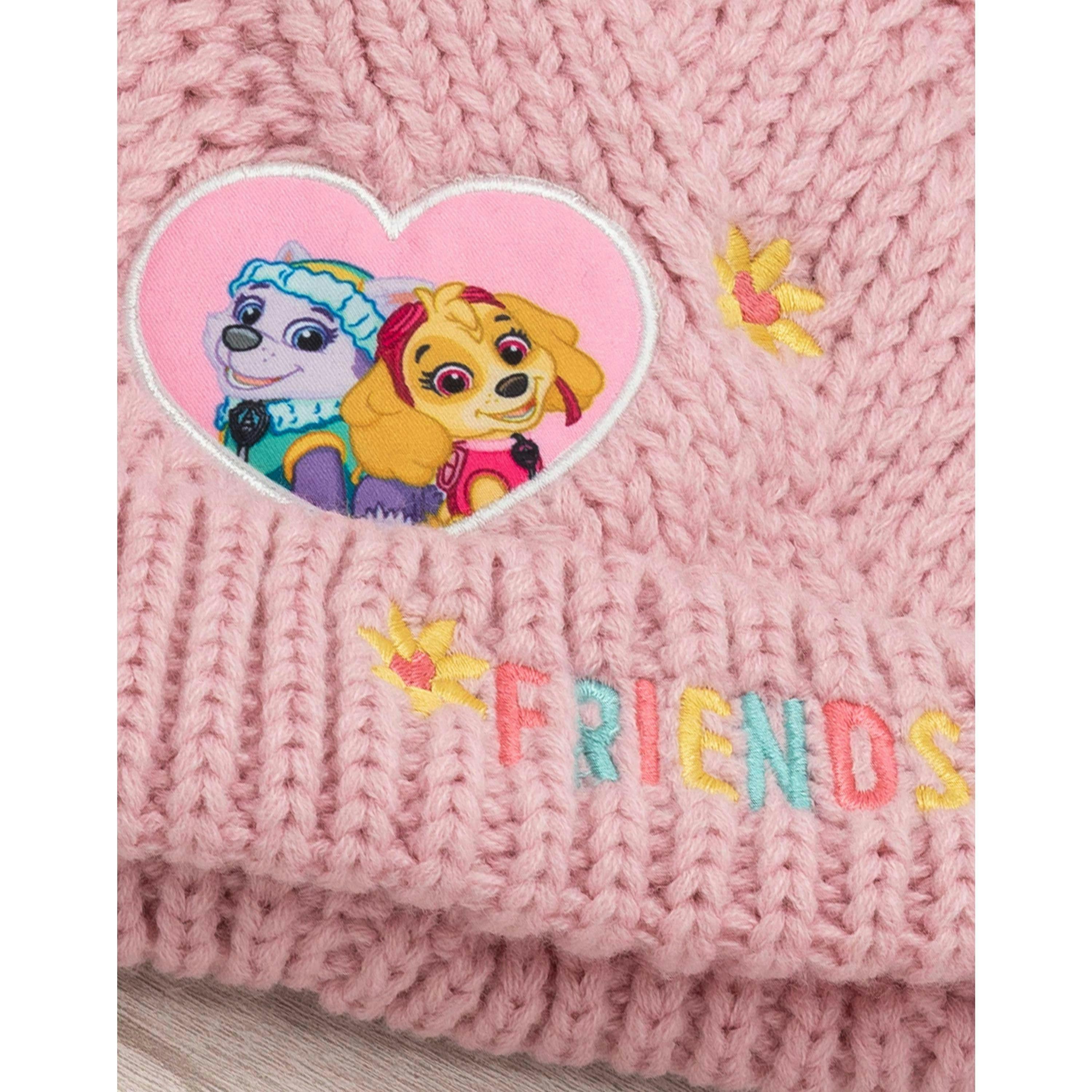 Paw Patrol Girls Pink Beanie and Scarf Set (One Size) by Vanilla Underground , view 4 of 6