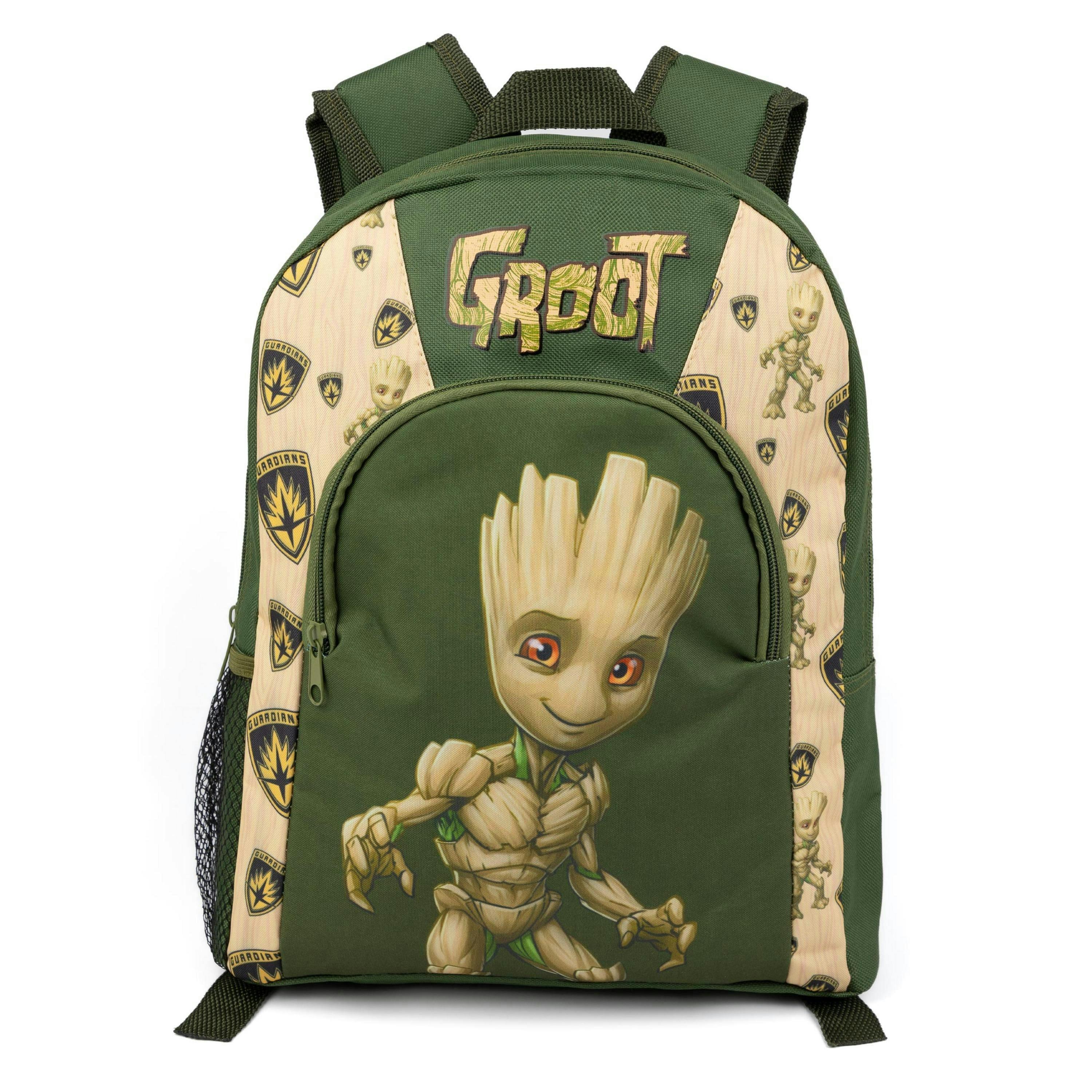 Marvel Unisex Kids Green Groot Guardian of The Galaxy Backpack (One Size) by Vanilla Underground , view 1 of 6
