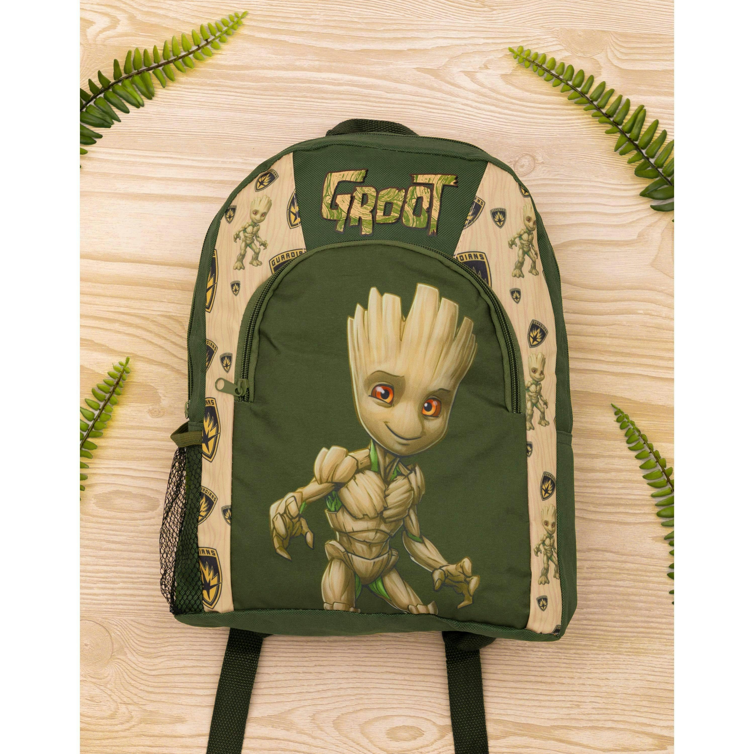 Marvel Unisex Kids Green Groot Guardian of The Galaxy Backpack (One Size) by Vanilla Underground , view 2 of 6