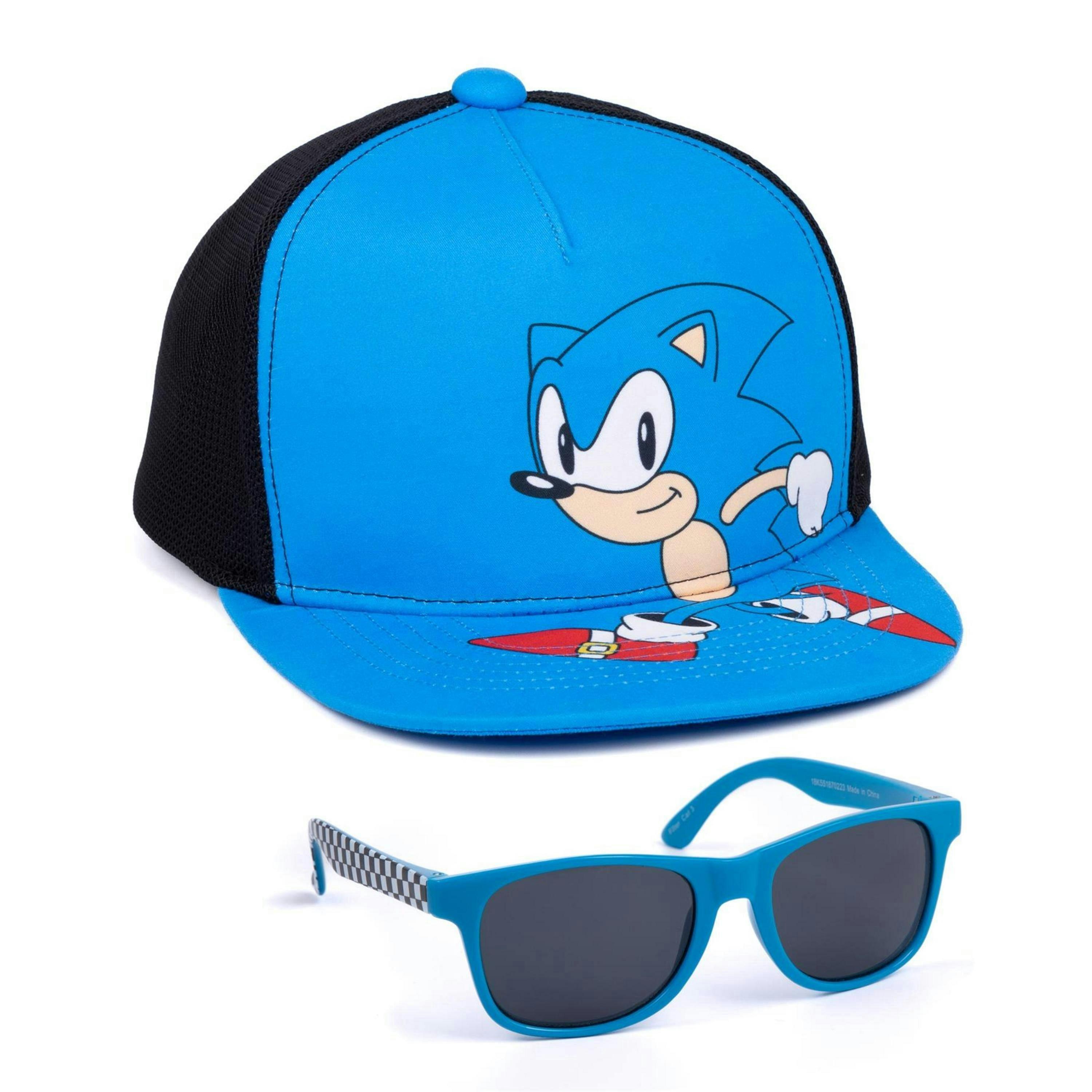 Sonic the Hedgehog Boys Blue Adjustable Curved Peak Cap (One Size) by Vanilla Underground , view 1 of 6