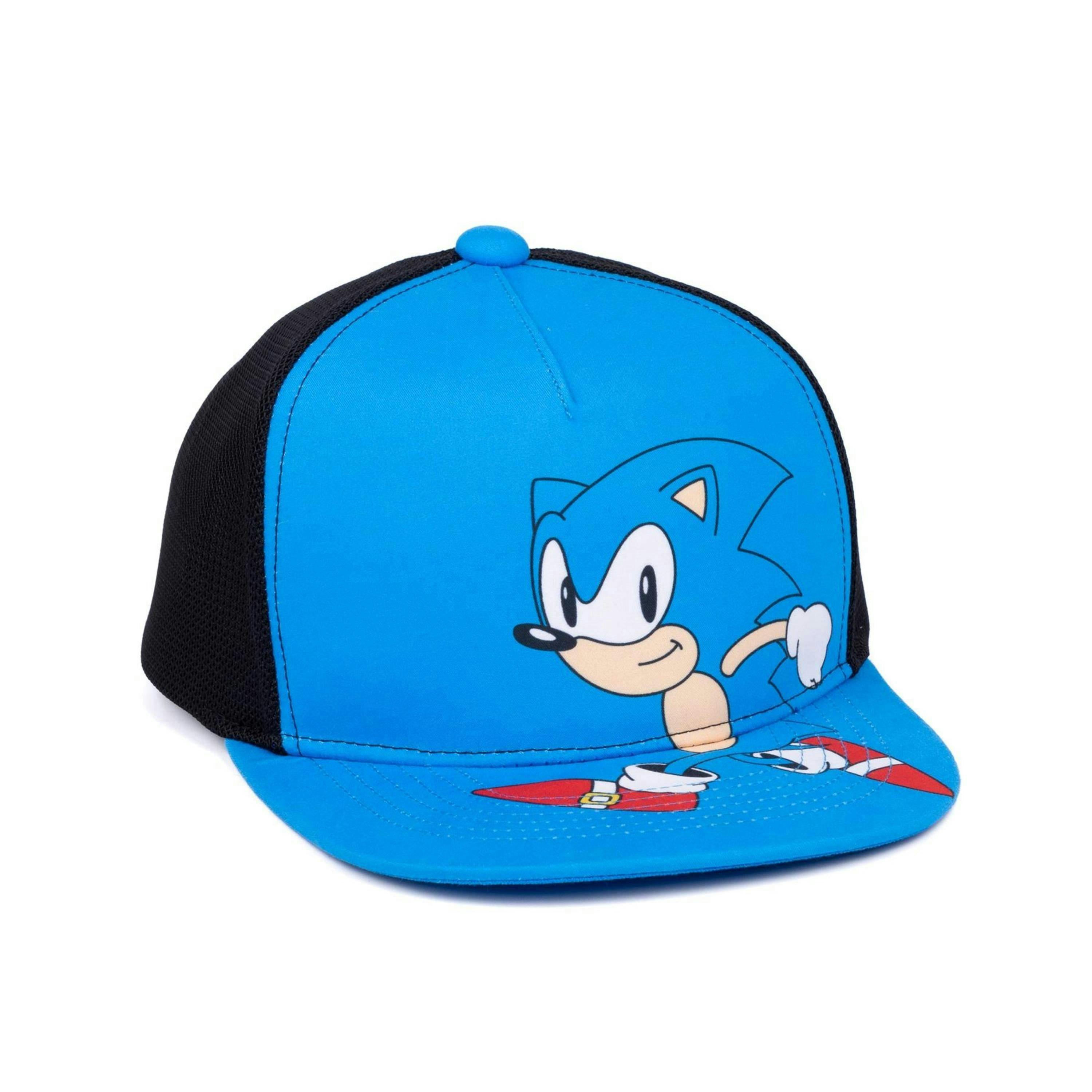 Sonic the Hedgehog Boys Blue Adjustable Curved Peak Cap (One Size) by Vanilla Underground , view 3 of 6