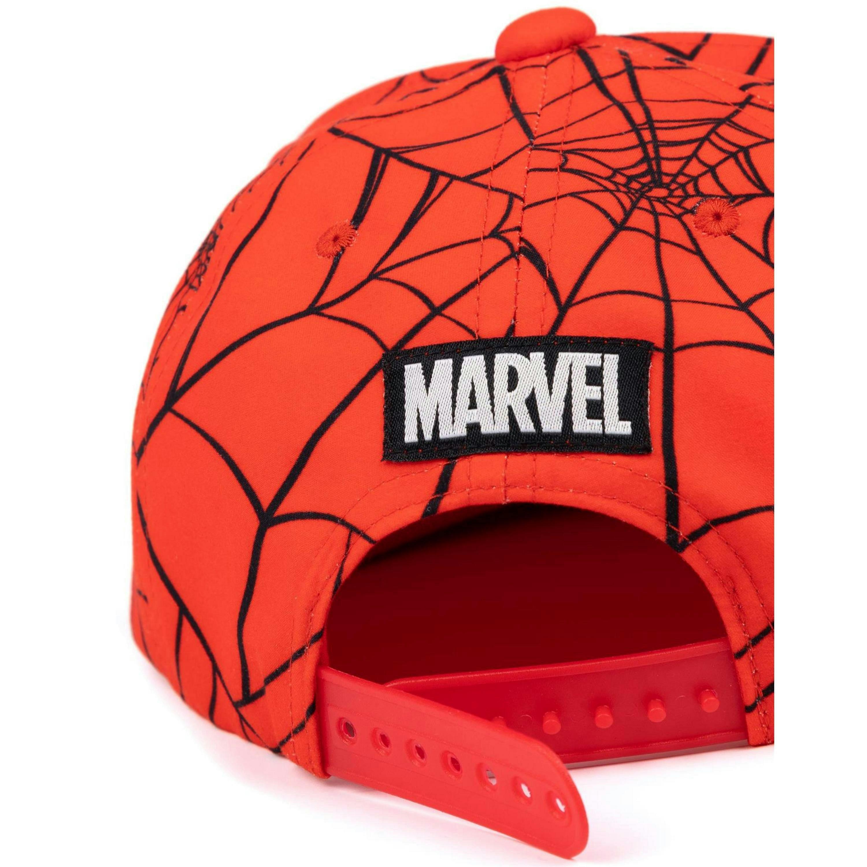 Marvel Spiderman Boys Red Adjustable Curved Peak Cap (One Size) by Vanilla Underground , view 2 of 6