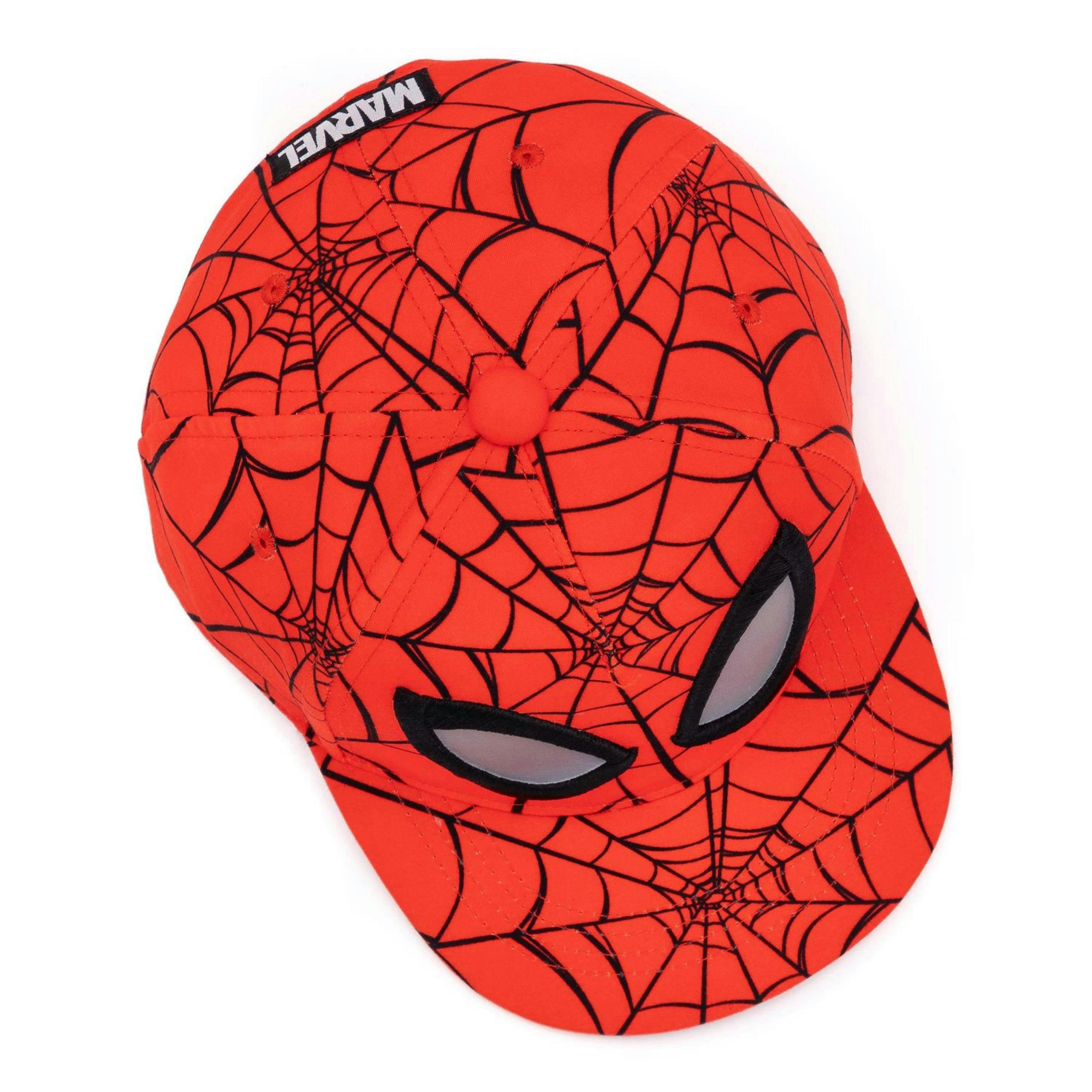Marvel Spiderman Boys Red Adjustable Curved Peak Cap (One Size) by Vanilla Underground , view 4 of 6